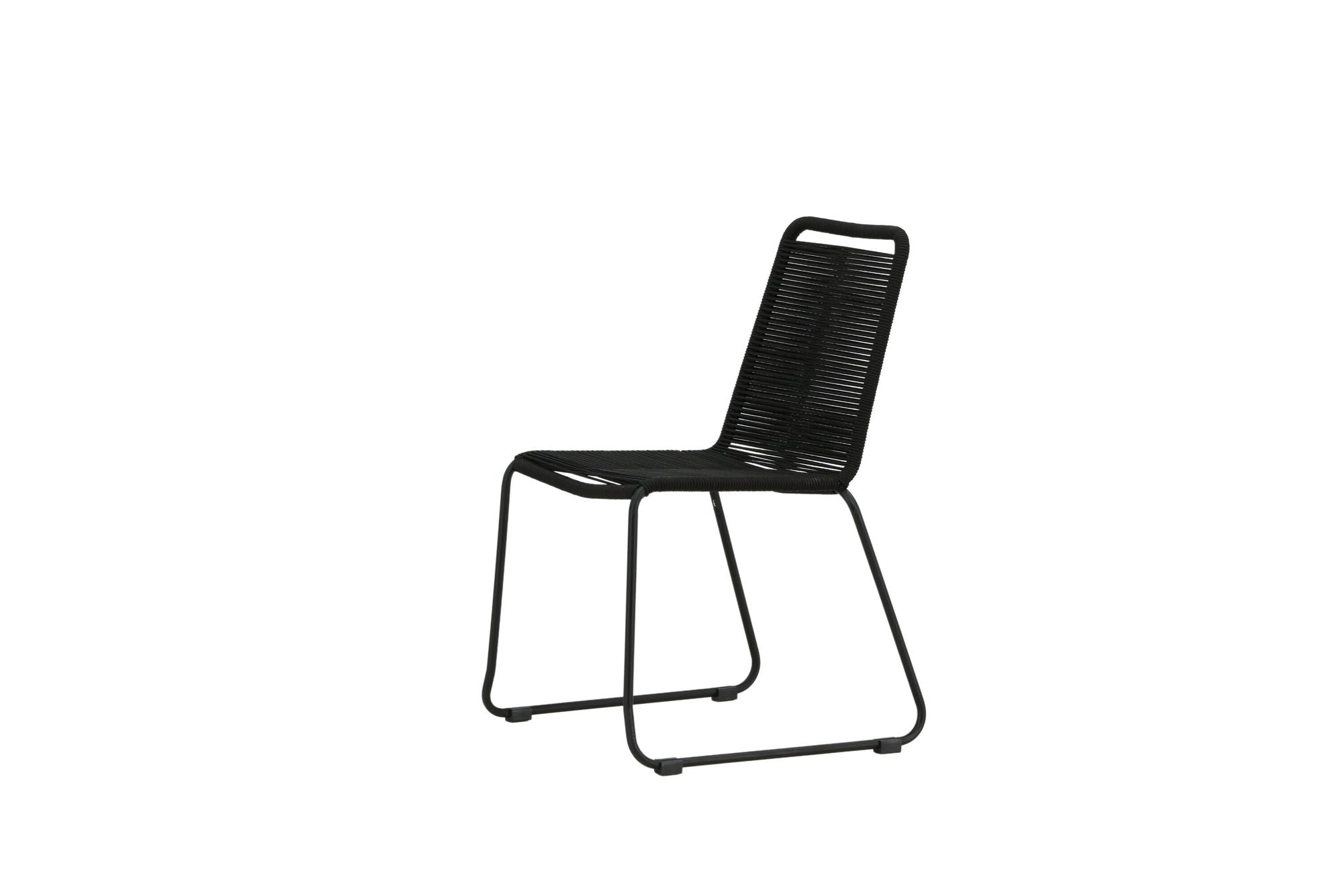 Venture Home Lindos Stacking stol 2-pack - Black Alu / Black Rope