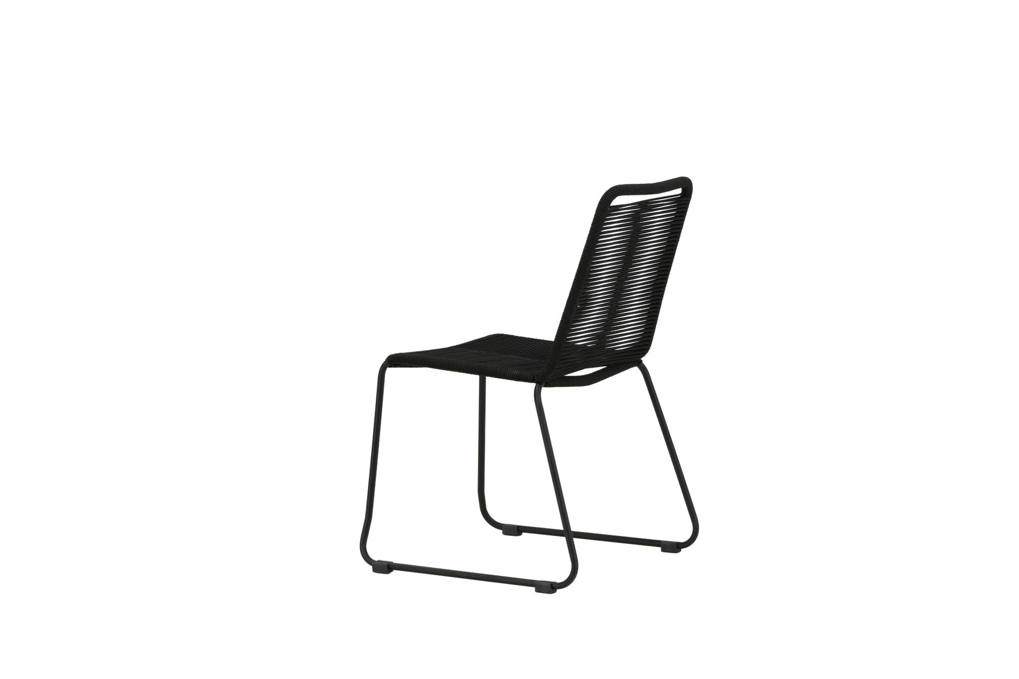 Venture Home Lindos Stacking stol 2-pack - Black Alu / Black Rope