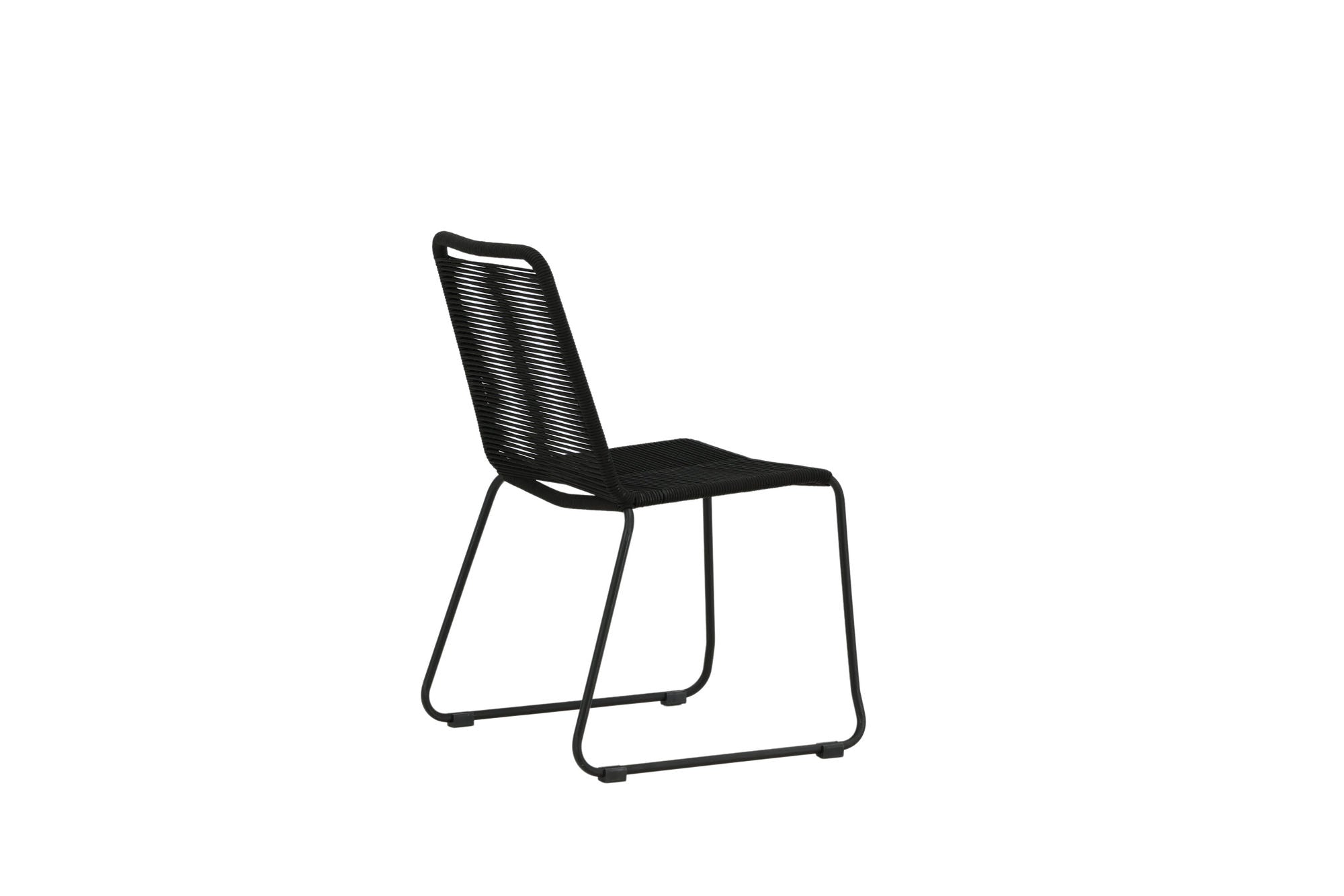 Venture Home Lindos Stacking stol 2-pack - Black Alu / Black Rope