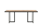 Venture Home Khung spisebord - Black Steel / Acacia (teklook) - 200*100cm