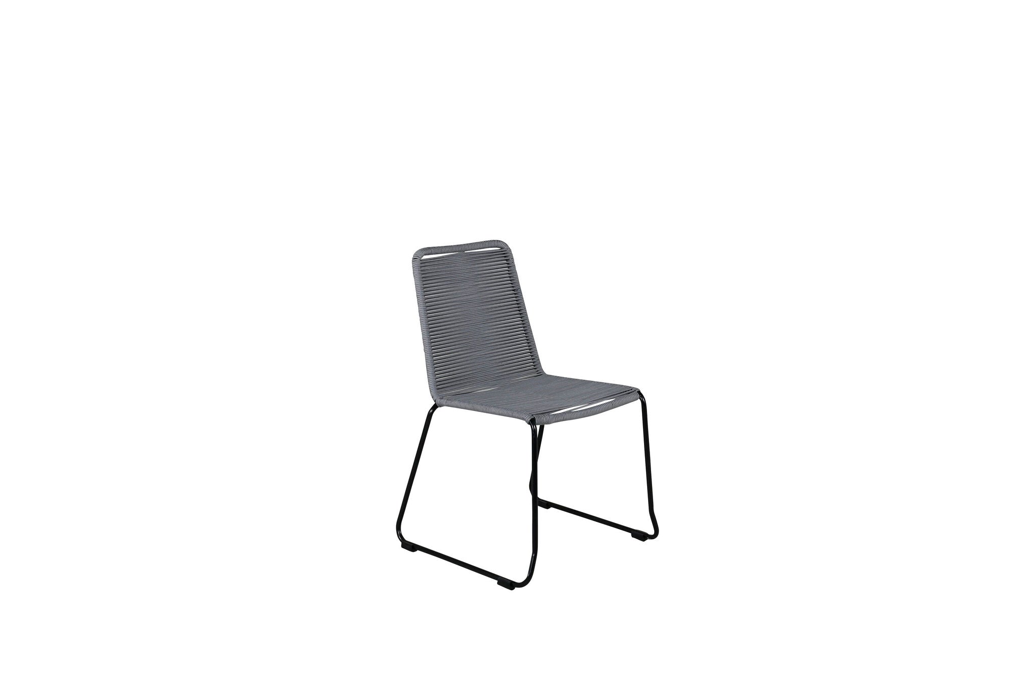 Venture Home Lindos Stacking stol 2-pack - Black Alu / Grey Rope