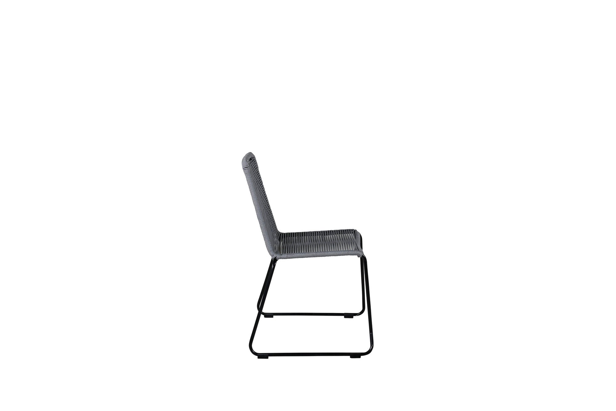 Venture Home Lindos Stacking stol 2-pack - Black Alu / Grey Rope