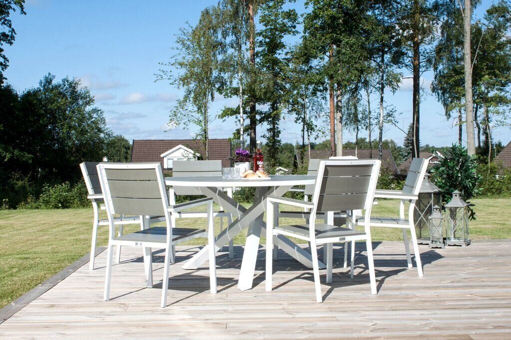 Venture Home Parma bord ø 140 - White/Grey