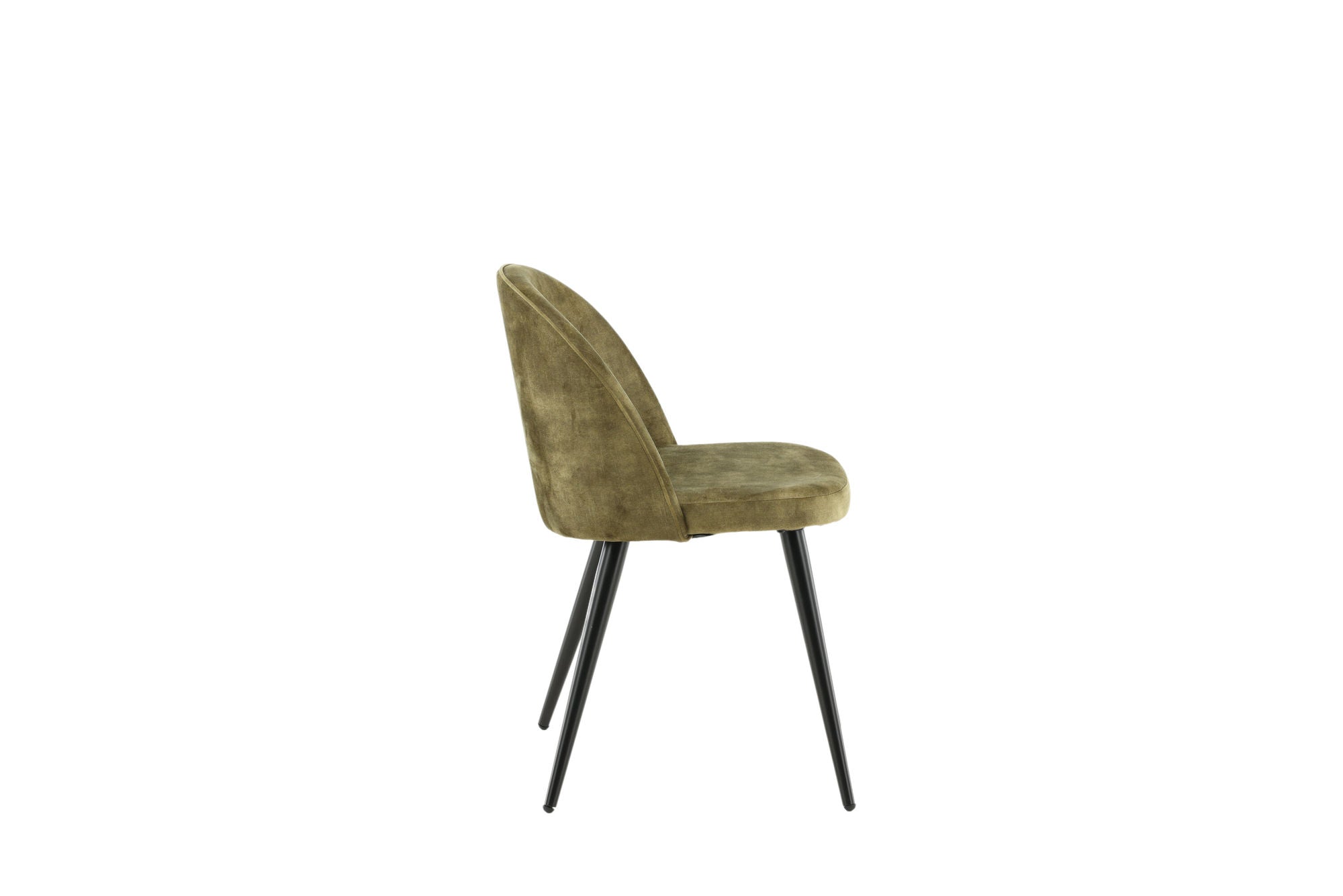 Venture Home Velvet Spisebordsstol 2-pack - Black legs - Dusty Green Velvet