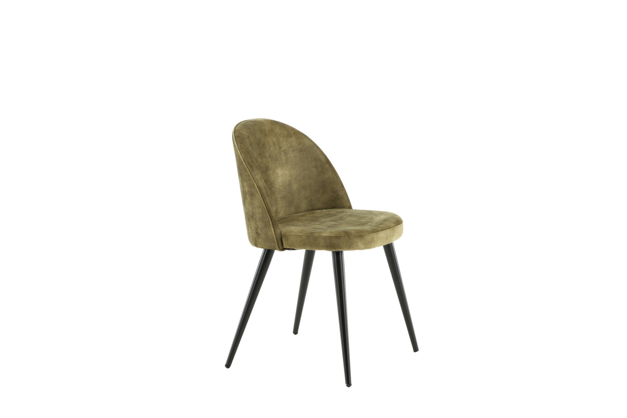 Venture Home Velvet Spisebordsstol 2-pack - Black legs - Dusty Green Velvet