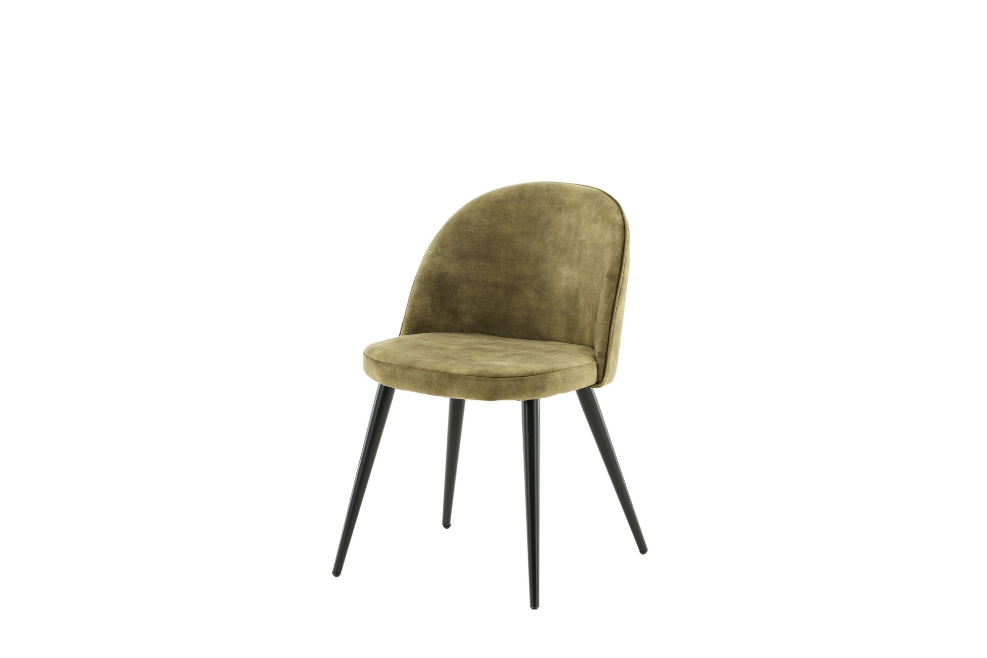 Venture Home Velvet Spisebordsstol 2-pack - Black legs - Dusty Green Velvet