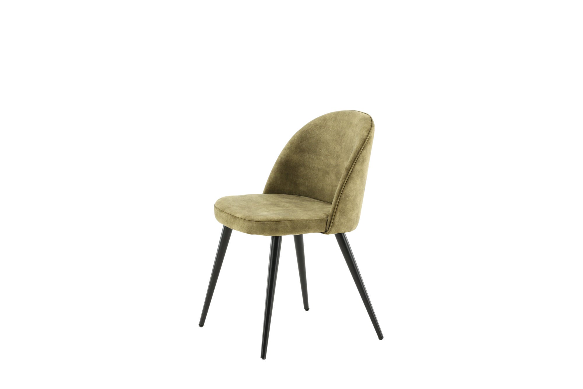 Venture Home Velvet Spisebordsstol 2-pack - Black legs - Dusty Green Velvet
