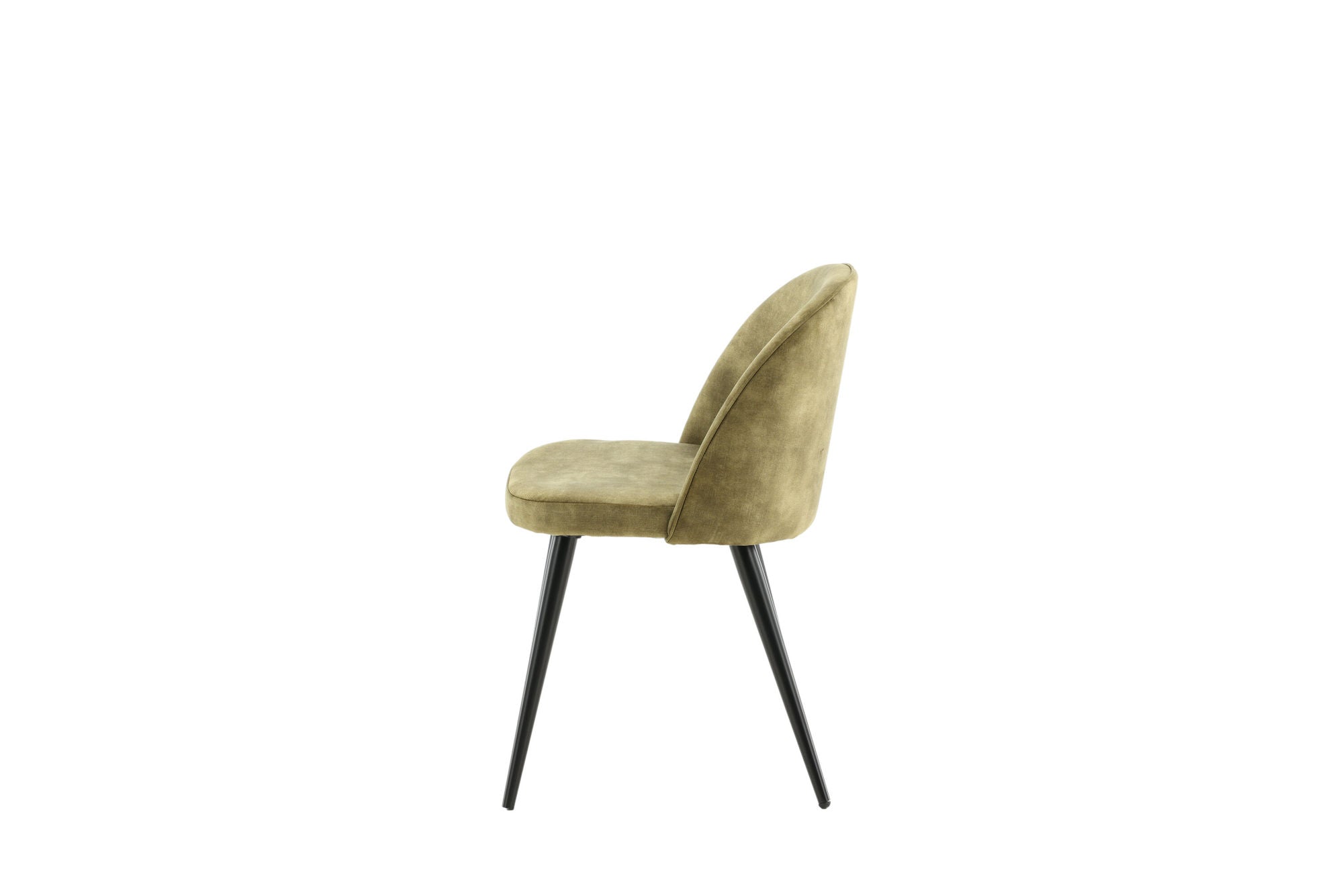 Venture Home Velvet Spisebordsstol 2-pack - Black legs - Dusty Green Velvet