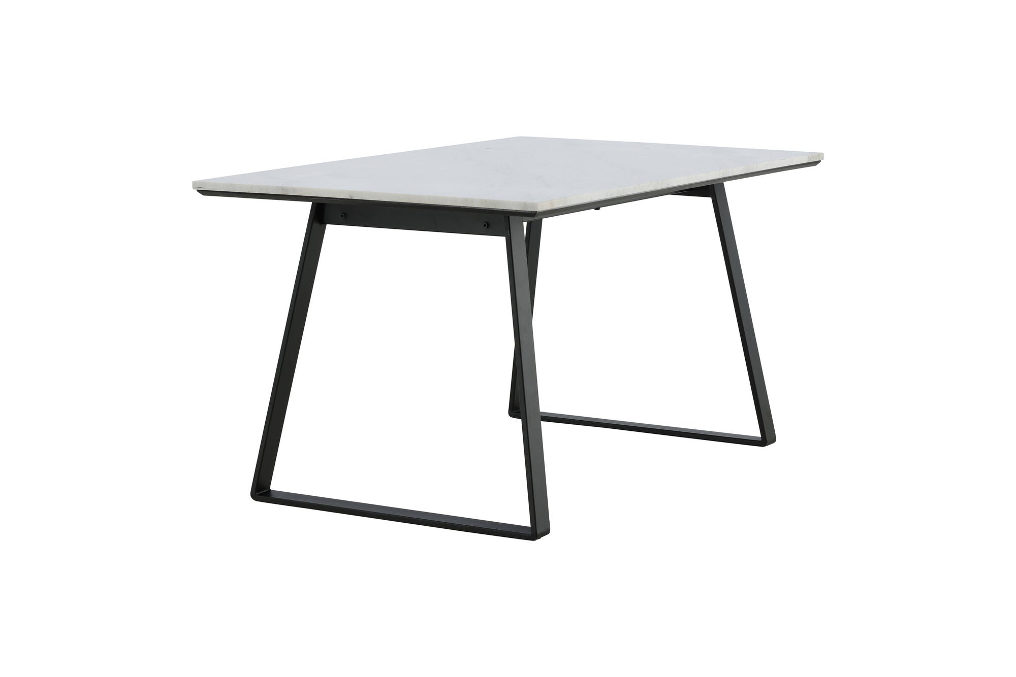 Venture Home Estelle spisebord 140*90 - White Marble / Black Legs
