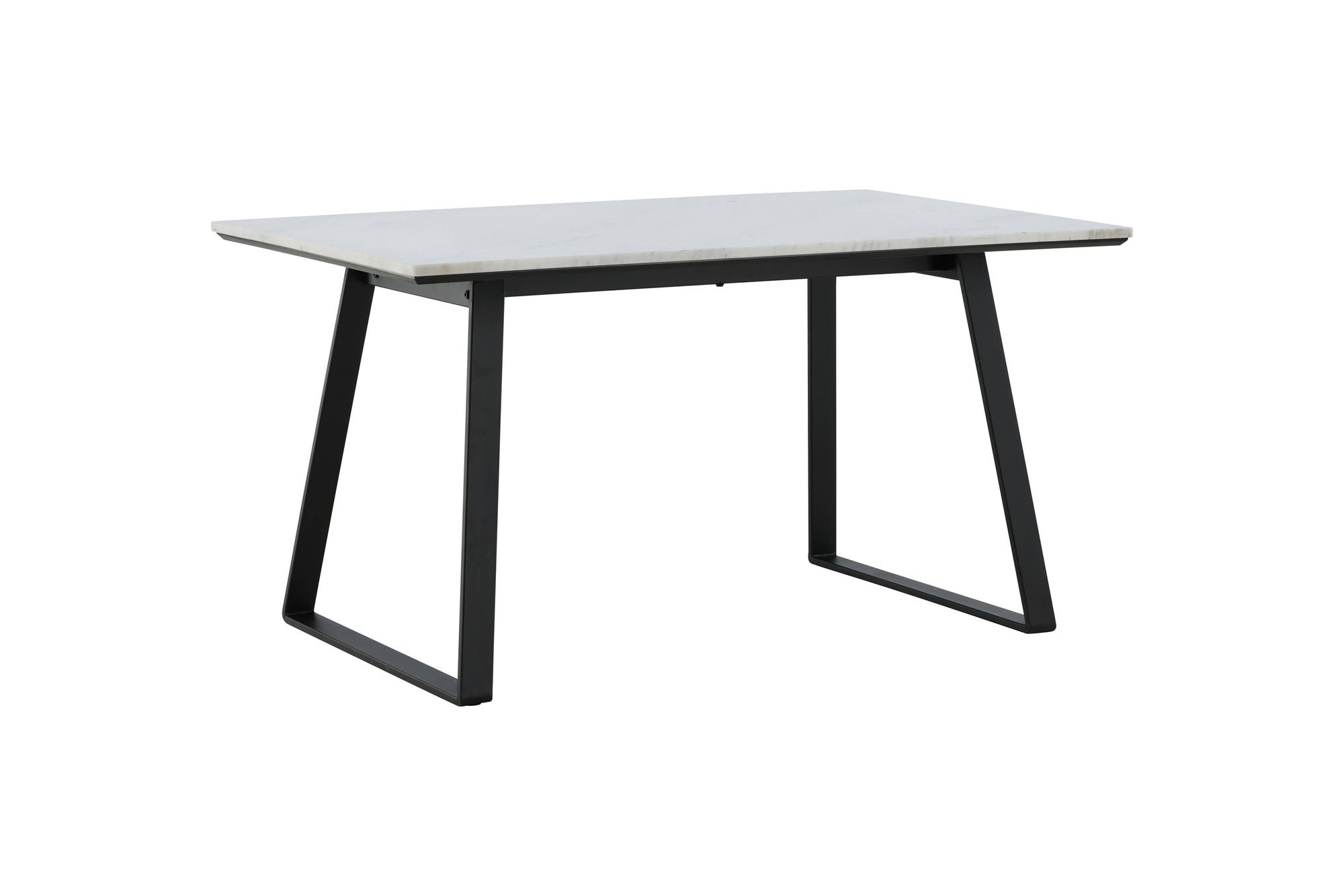 Venture Home Estelle spisebord 140*90 - White Marble / Black Legs