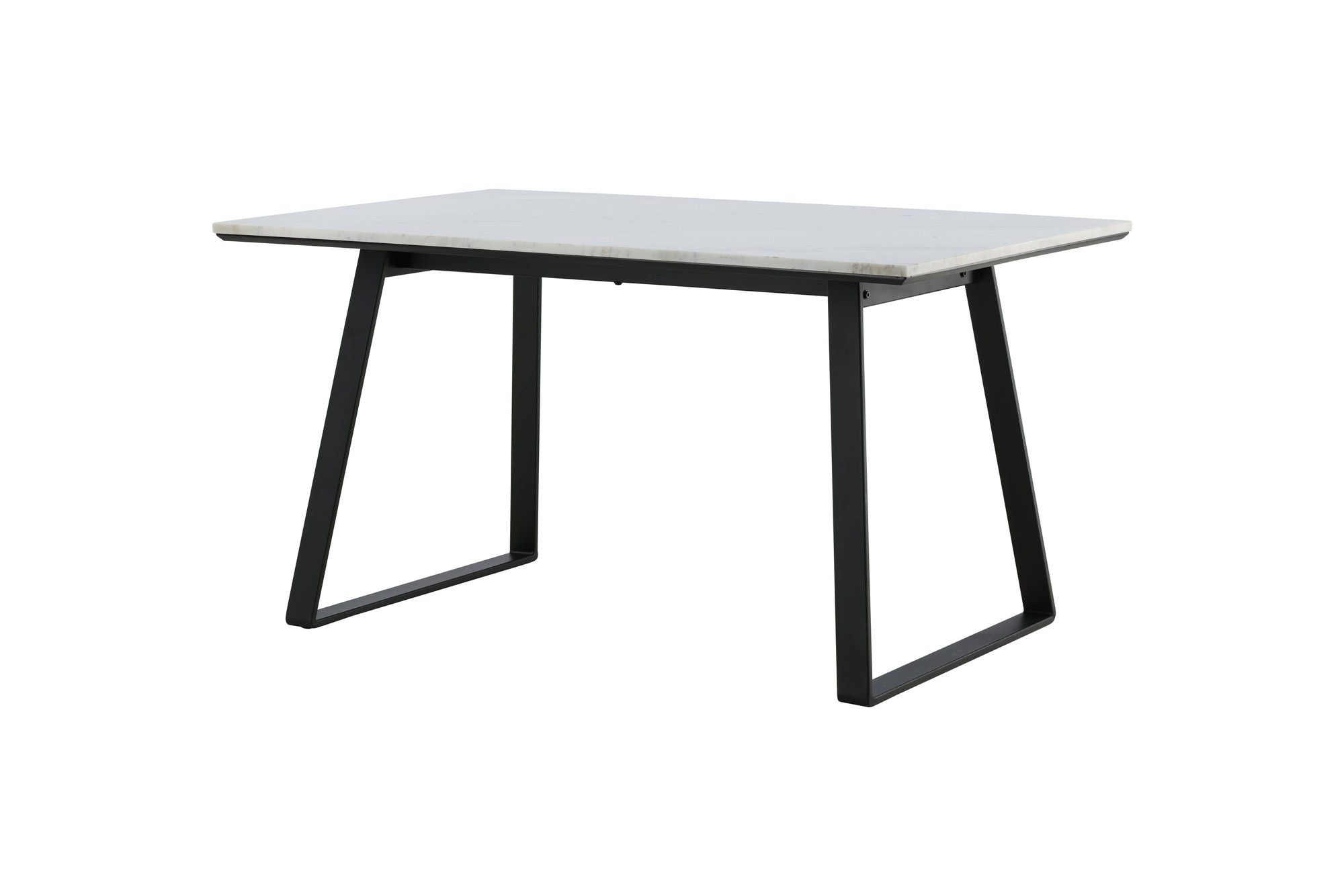 Venture Home Estelle spisebord 140*90 - White Marble / Black Legs