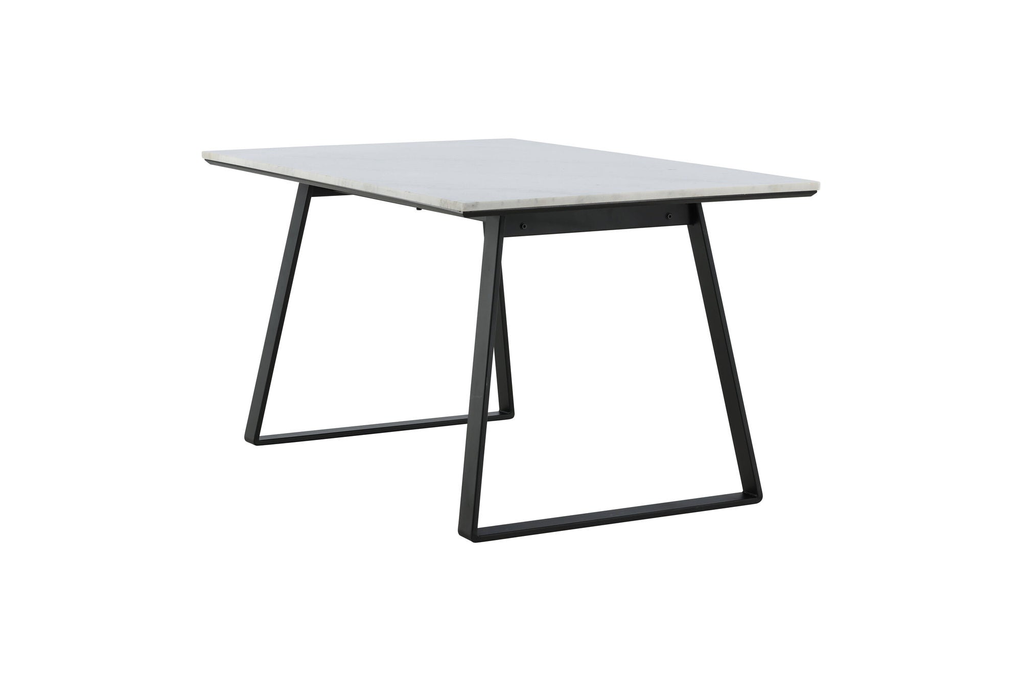 Venture Home Estelle spisebord 140*90 - White Marble / Black Legs