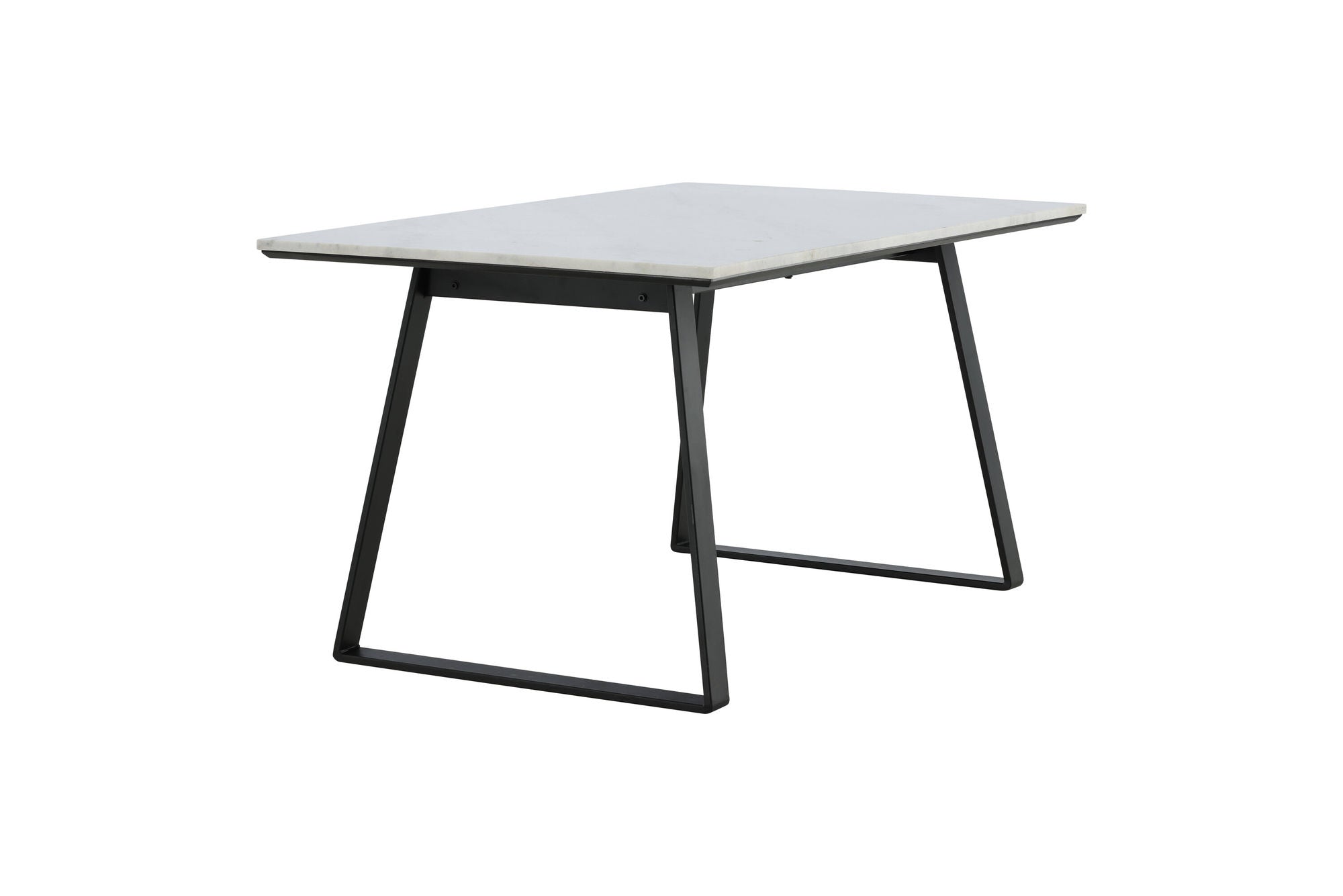 Venture Home Estelle spisebord 140*90 - White Marble / Black Legs