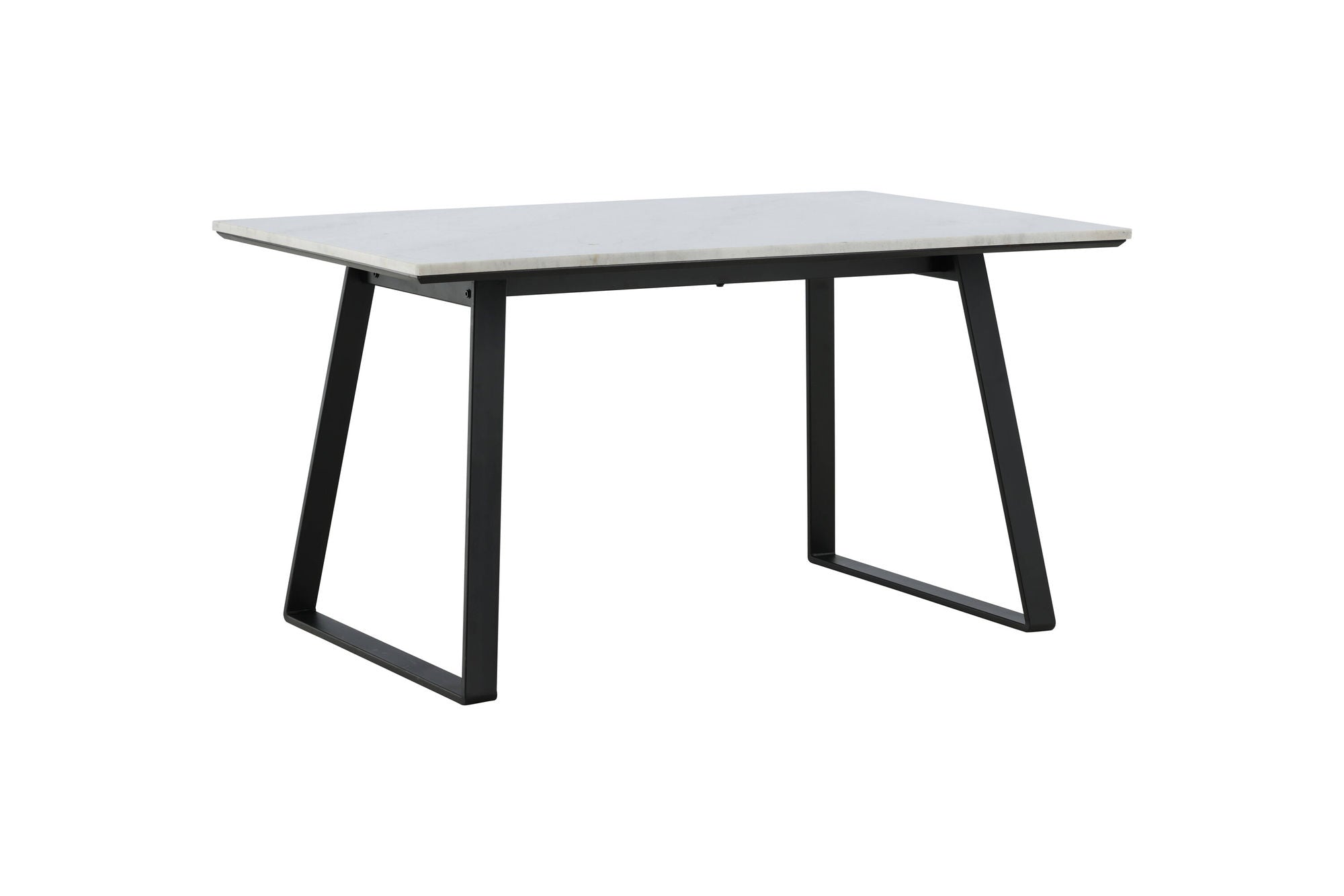Venture Home Estelle spisebord 140*90 - White Marble / Black Legs