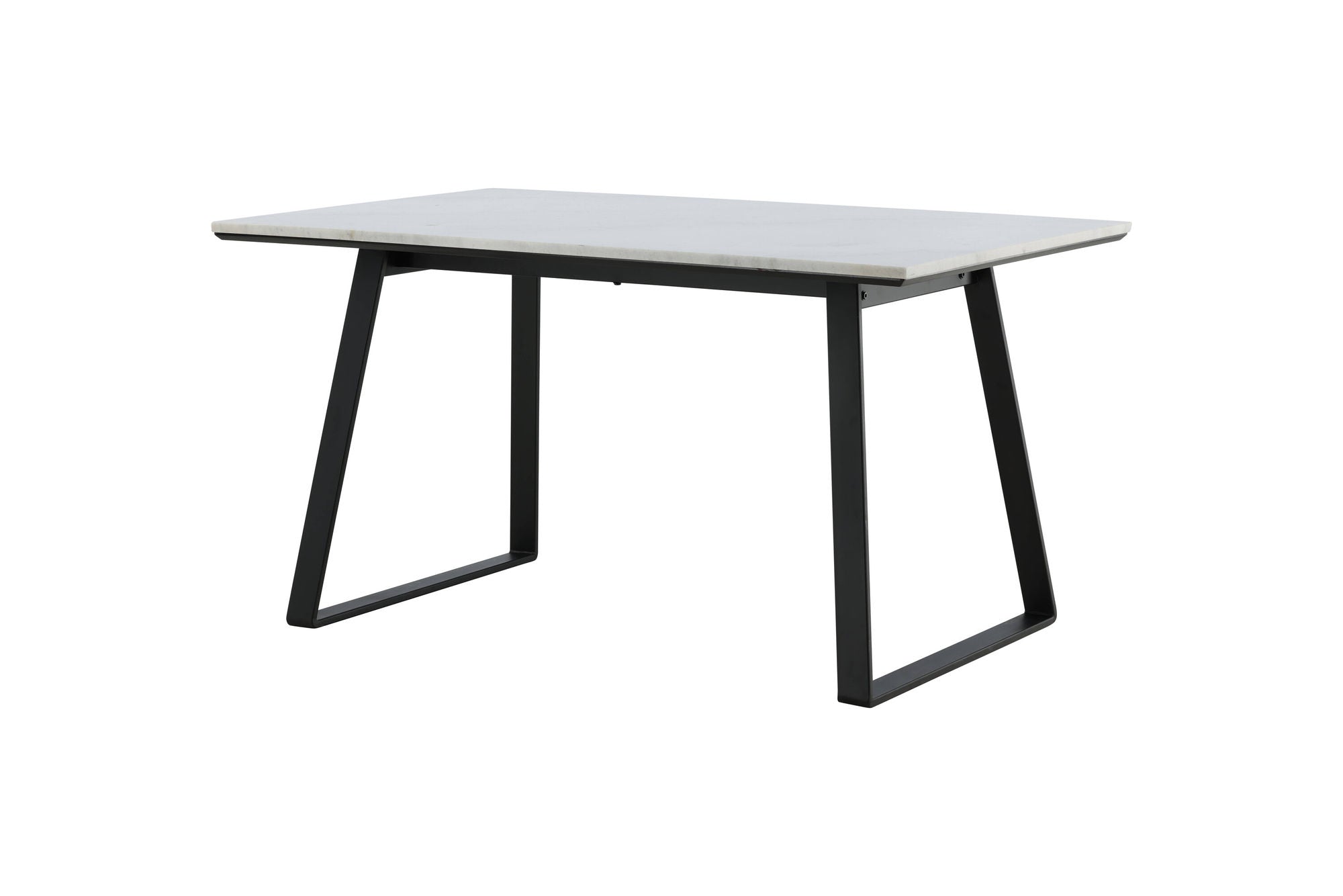 Venture Home Estelle spisebord 140*90 - White Marble / Black Legs