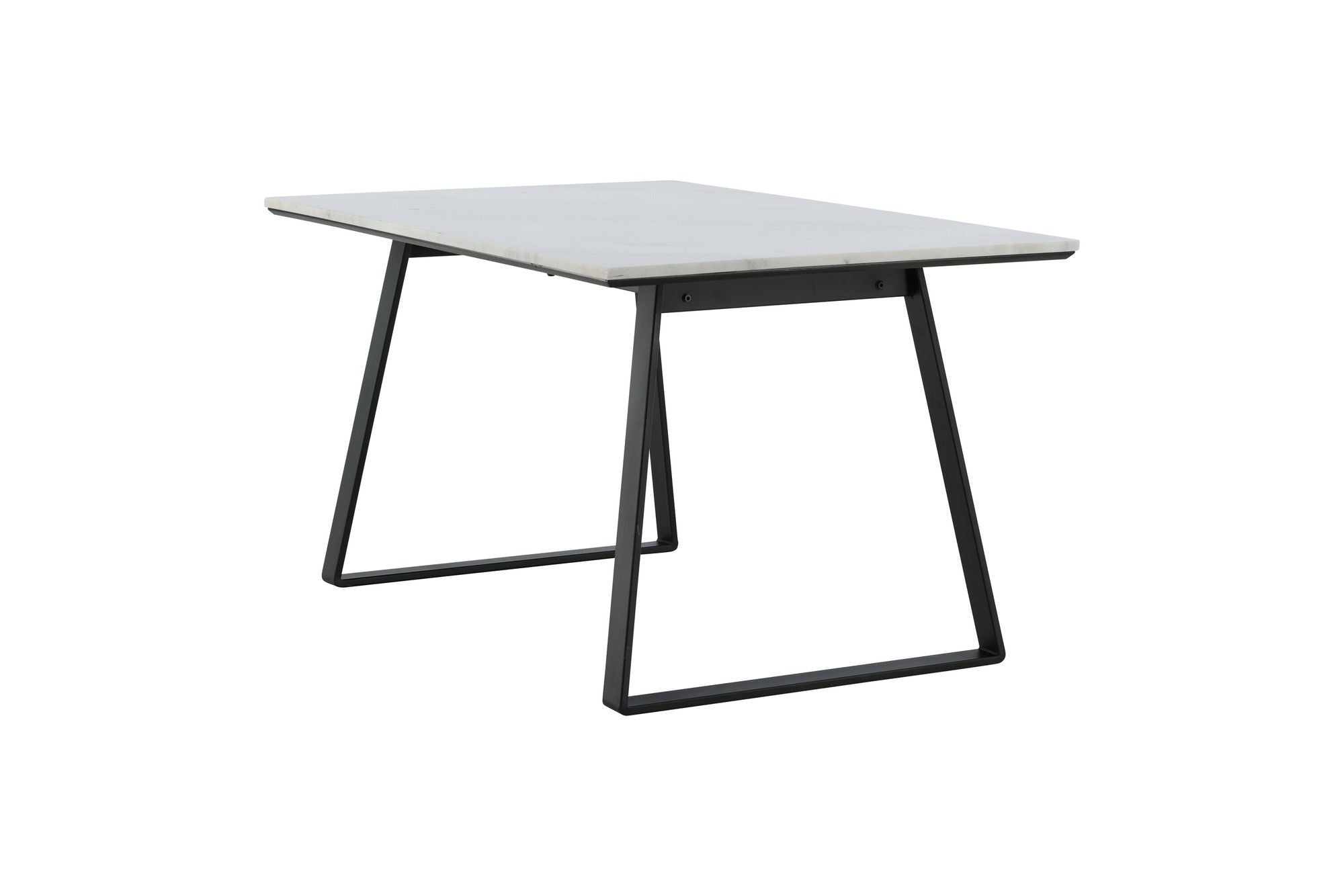 Venture Home Estelle spisebord 140*90 - White Marble / Black Legs