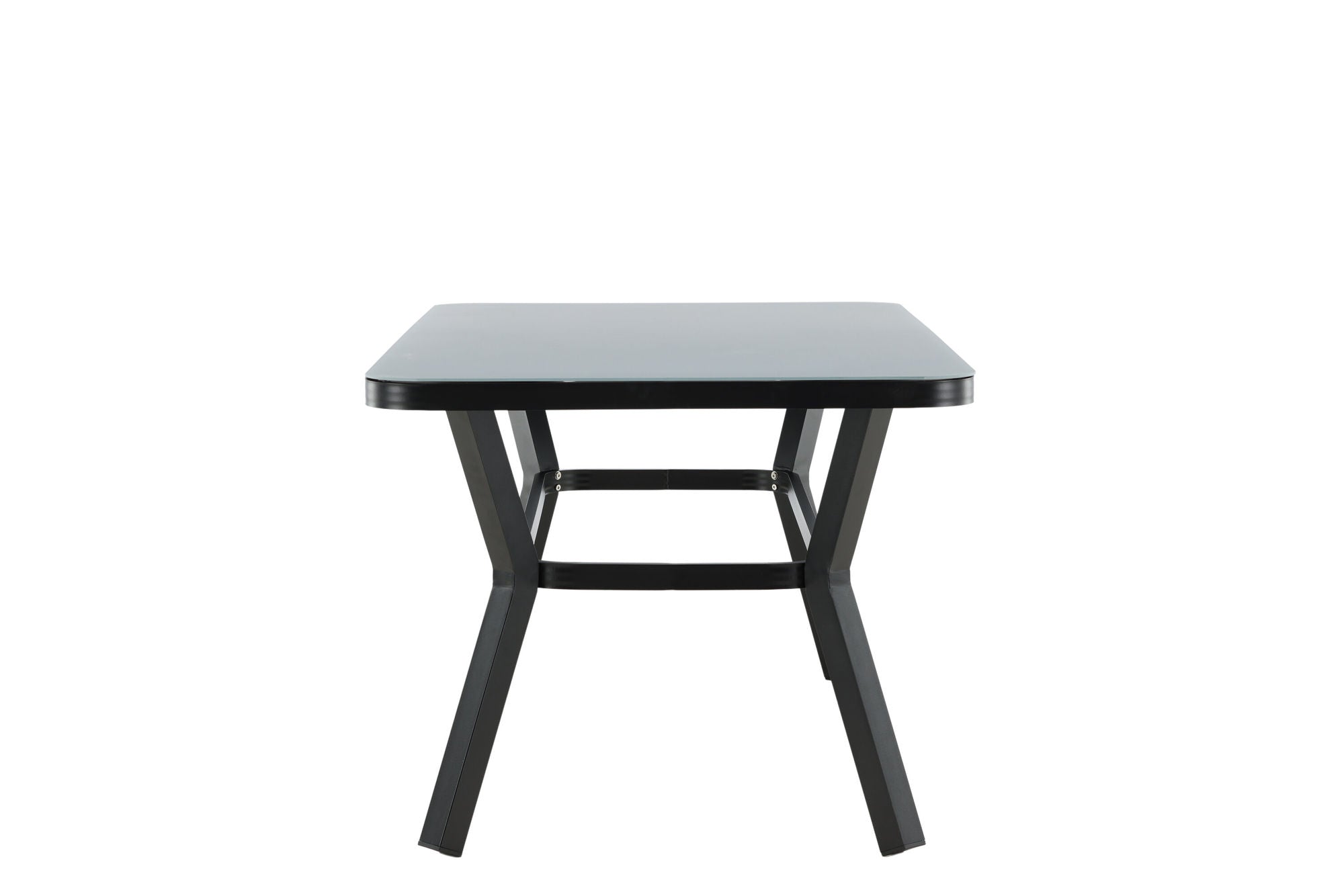 Venture Home Virya spisebord - BLACK Alu / Grey Glass - small bord