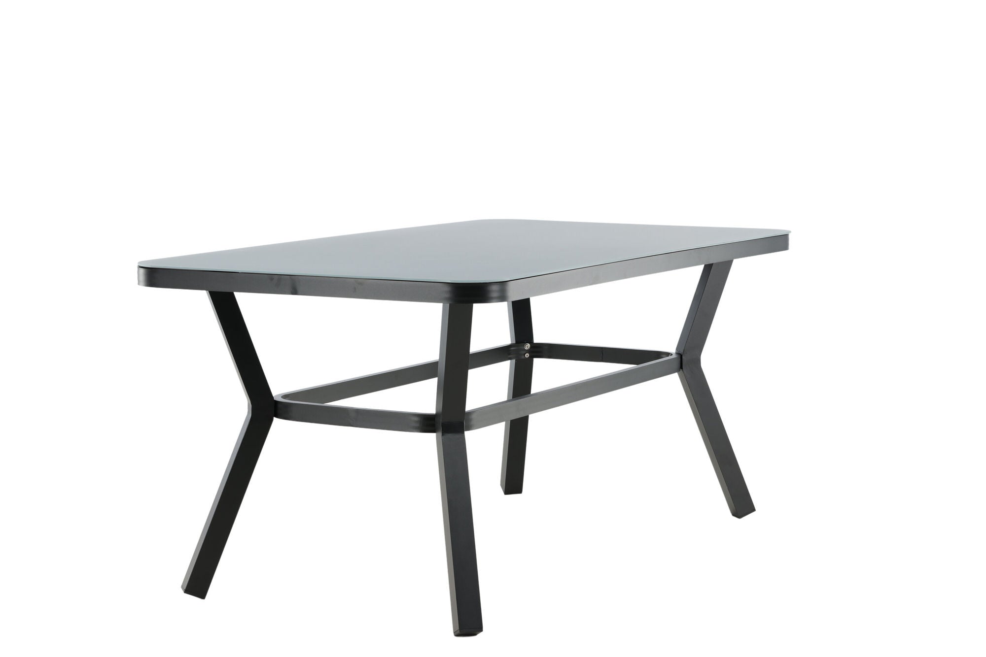 Venture Home Virya spisebord - BLACK Alu / Grey Glass - small bord