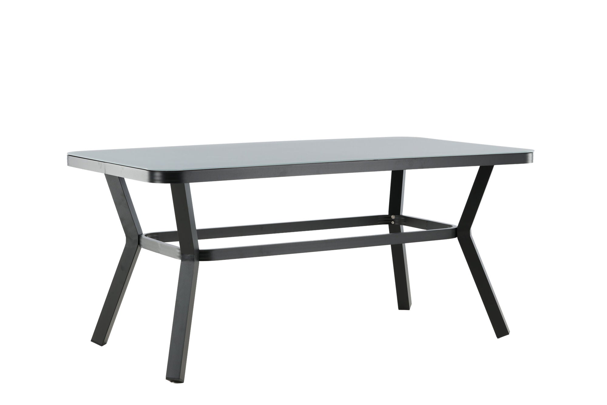 Venture Home Virya spisebord - BLACK Alu / Grey Glass - small bord