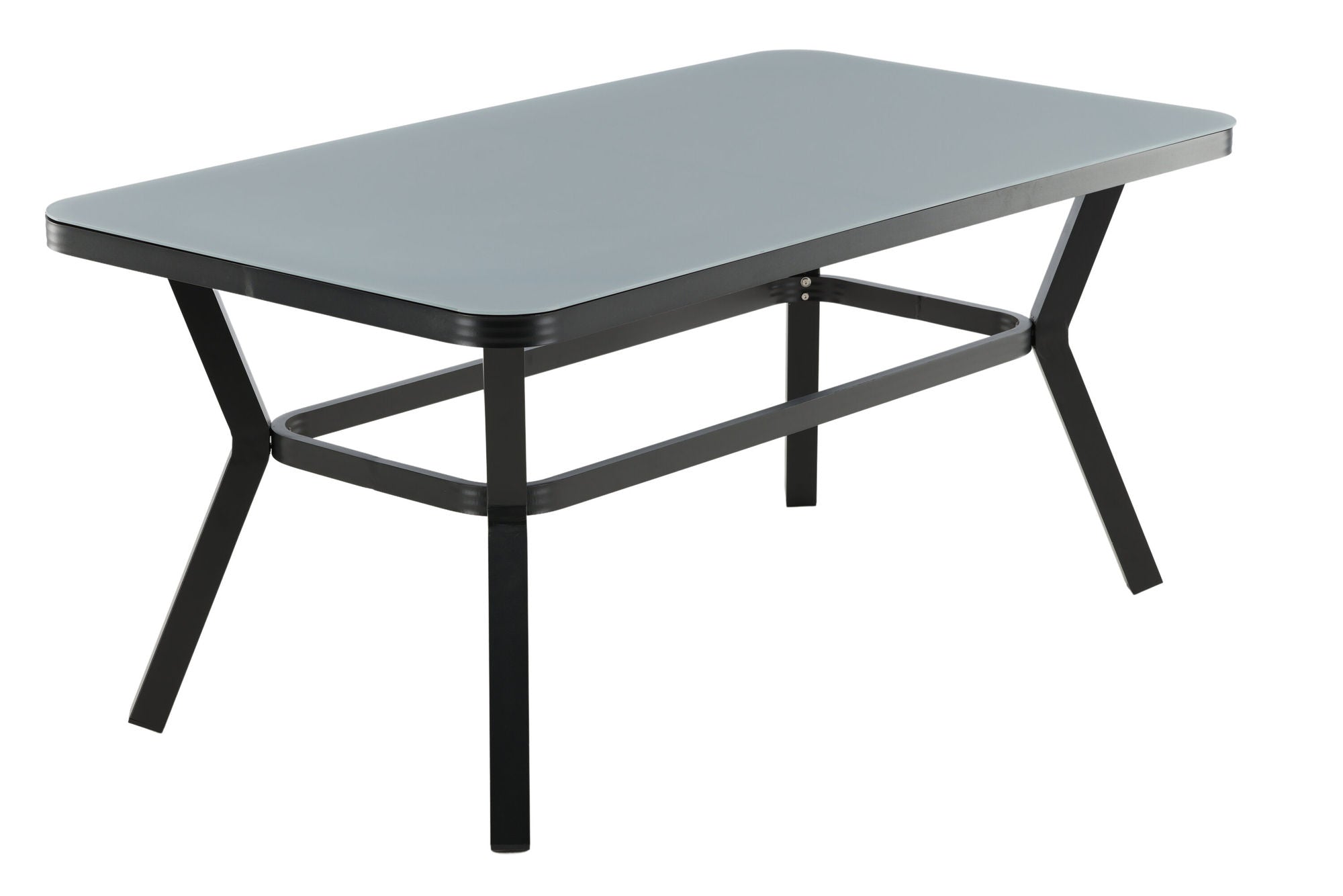 Venture Home Virya spisebord - BLACK Alu / Grey Glass - small bord