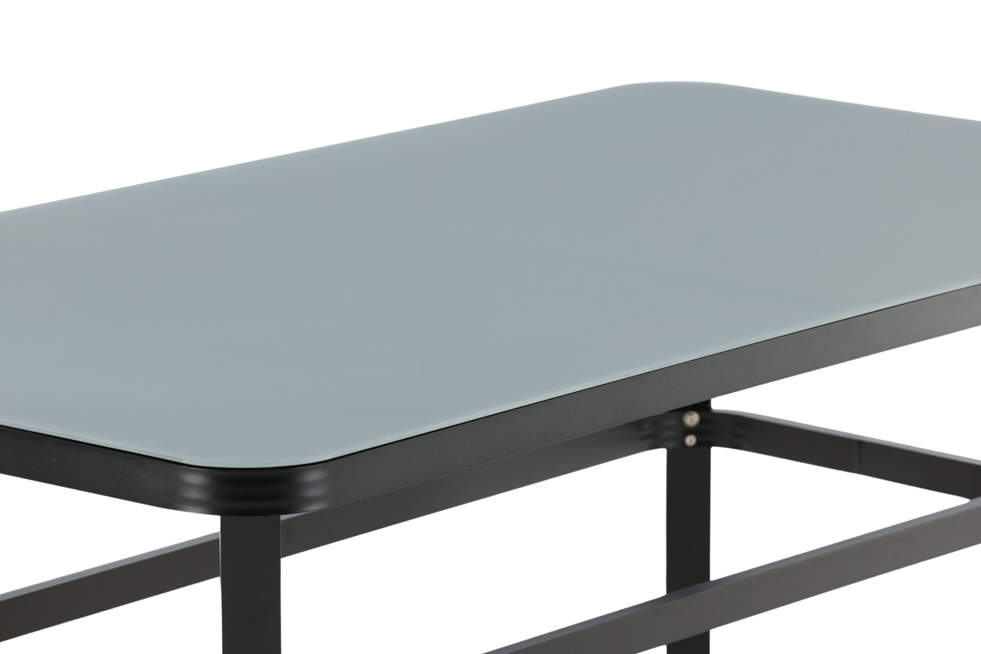 Venture Home Virya spisebord - BLACK Alu / Grey Glass - small bord