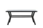 Venture Home Virya spisebord - BLACK Alu / Grey Glass - small bord