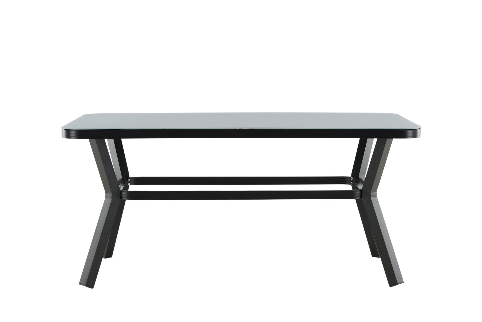 Venture Home Virya spisebord - BLACK Alu / Grey Glass - small bord