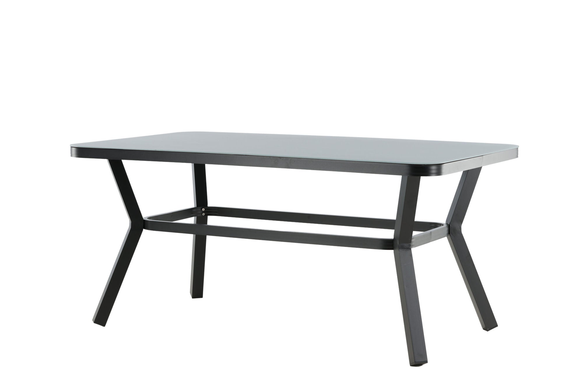 Venture Home Virya spisebord - BLACK Alu / Grey Glass - small bord