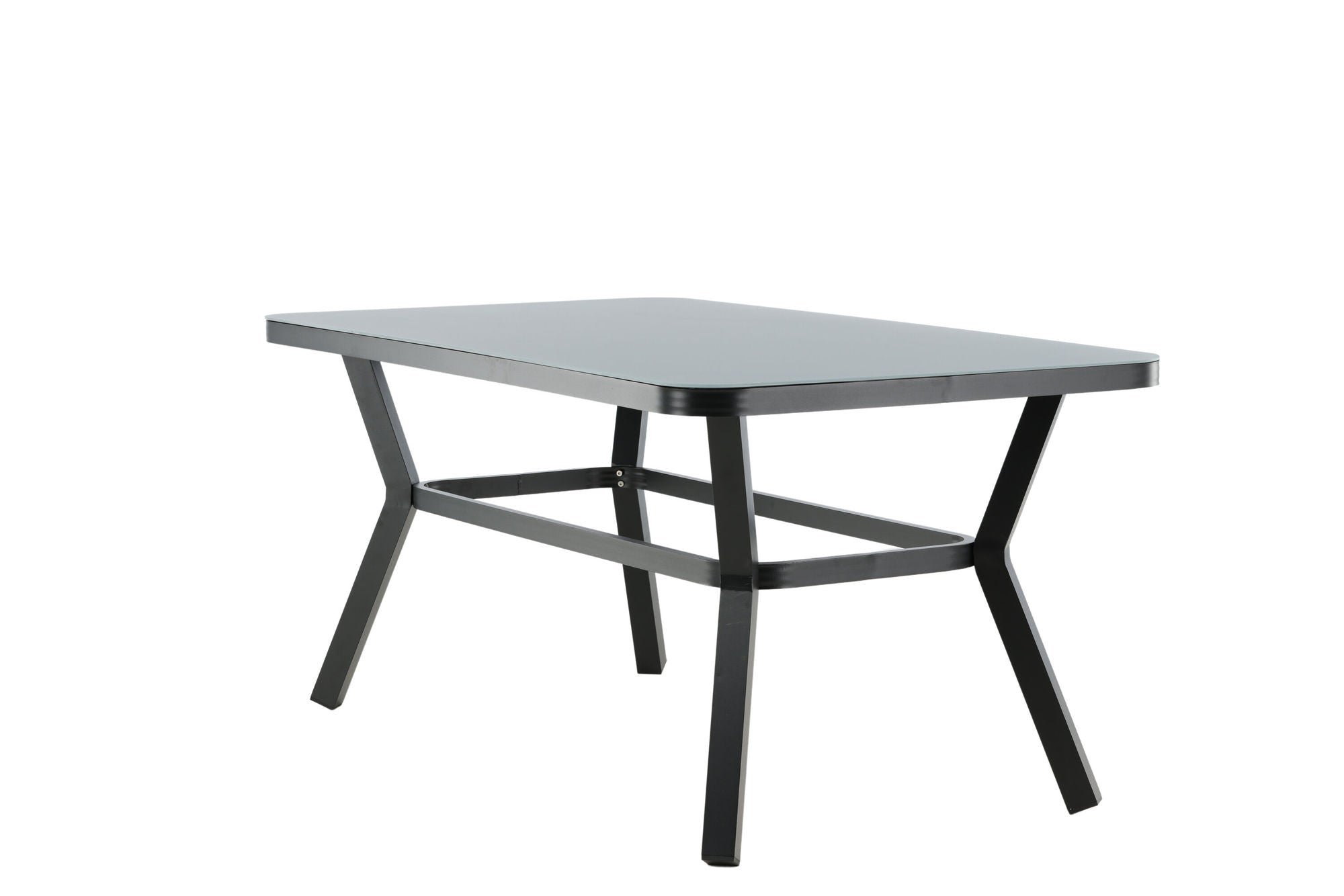 Venture Home Virya spisebord - BLACK Alu / Grey Glass - small bord