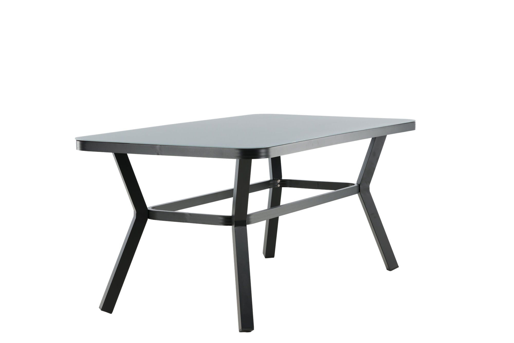 Venture Home Virya spisebord - BLACK Alu / Grey Glass - small bord
