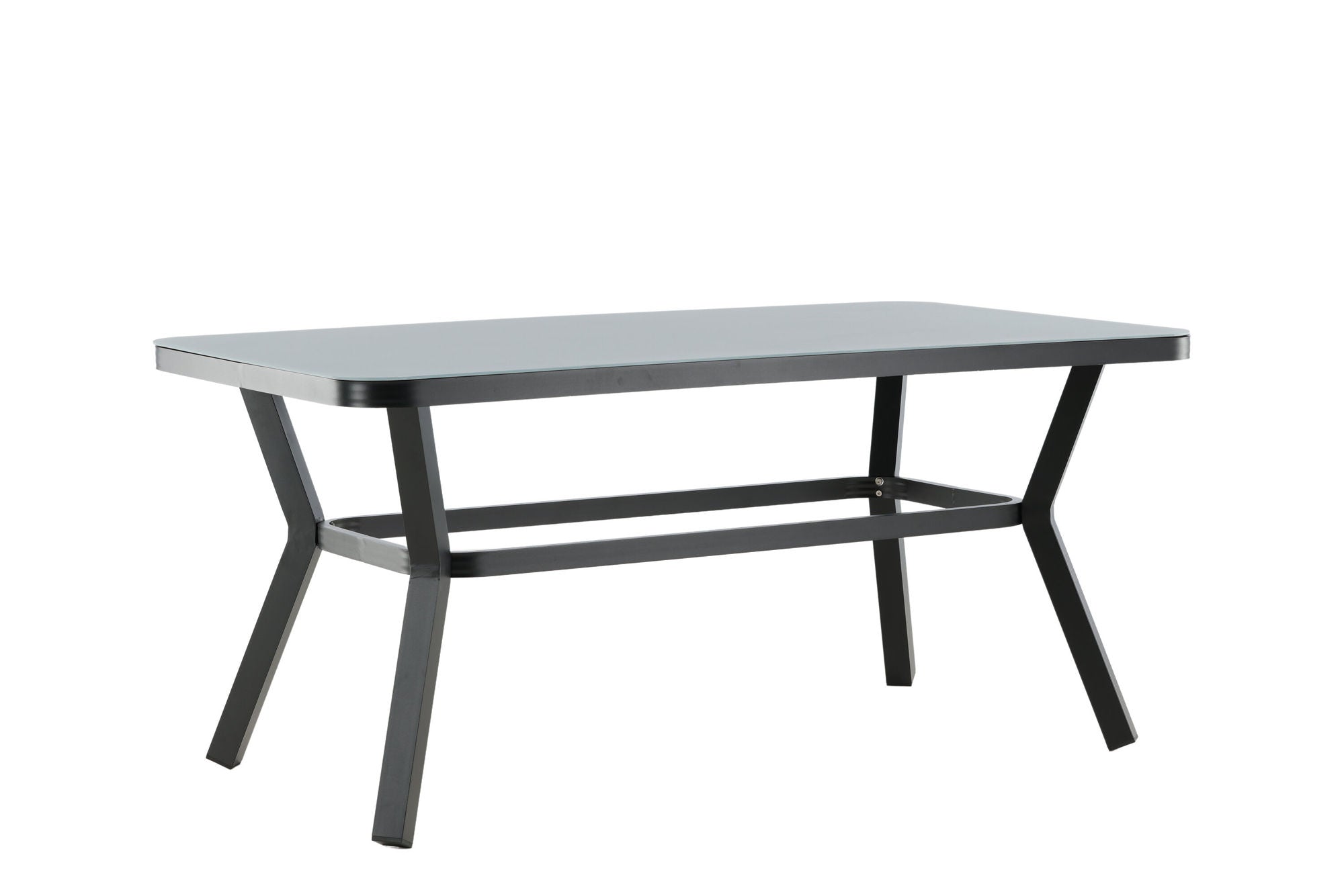 Venture Home Virya spisebord - BLACK Alu / Grey Glass - small bord
