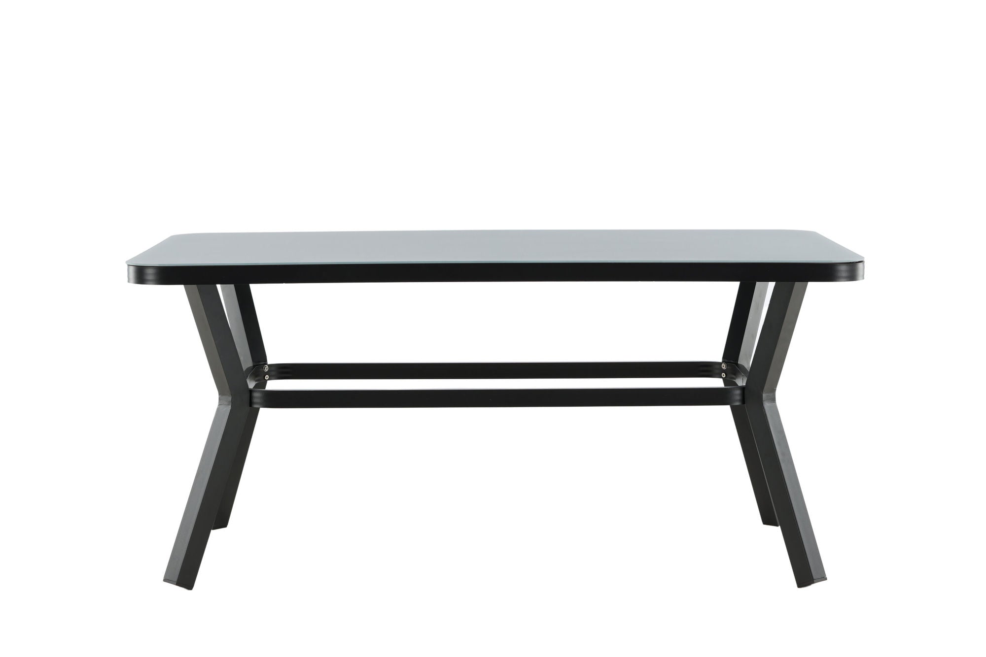 Venture Home Virya spisebord - BLACK Alu / Grey Glass - small bord