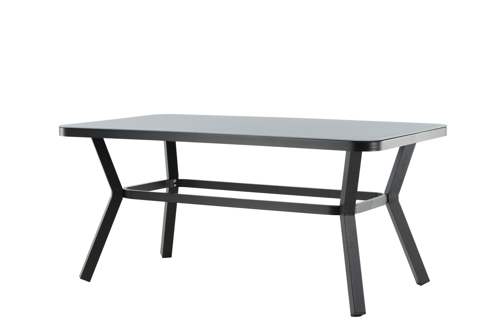 Venture Home Virya spisebord - BLACK Alu / Grey Glass - small bord