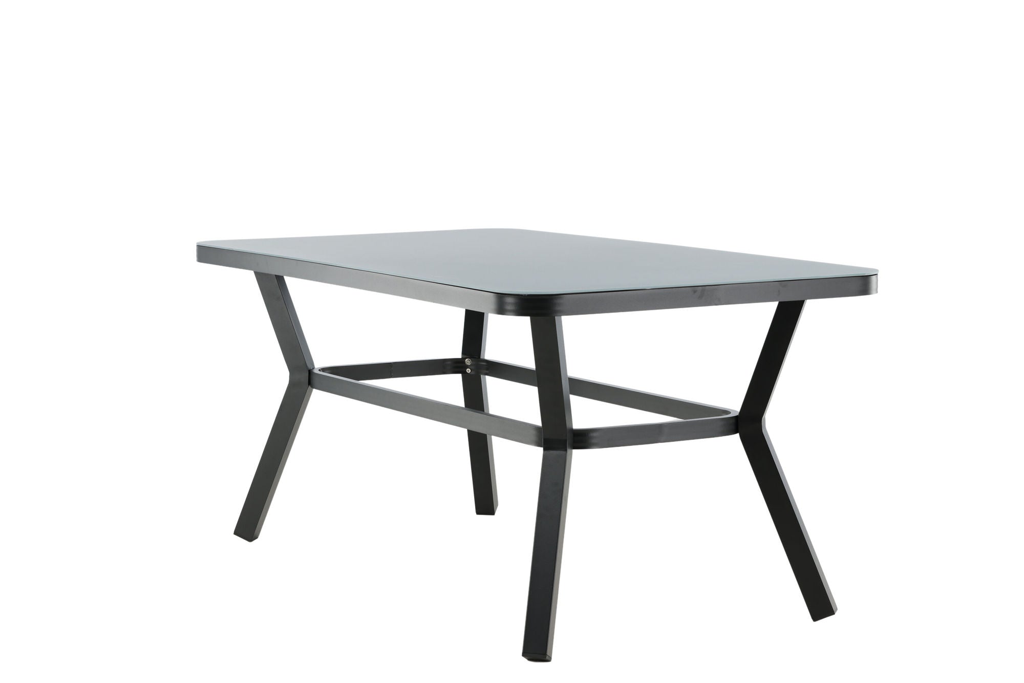 Venture Home Virya spisebord - BLACK Alu / Grey Glass - small bord