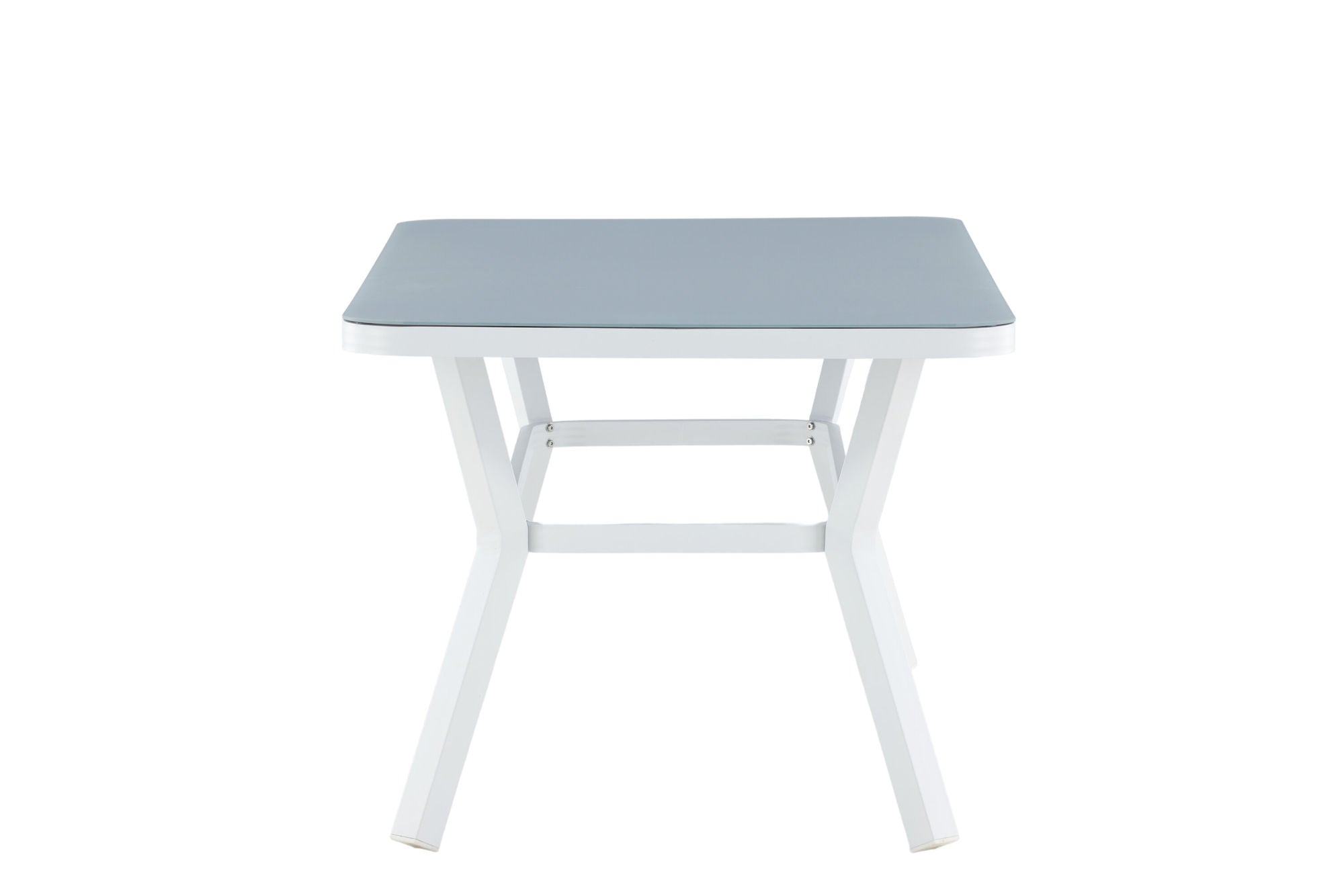 Venture Home Virya spisebord - White Alu / Grey Glass - small bord
