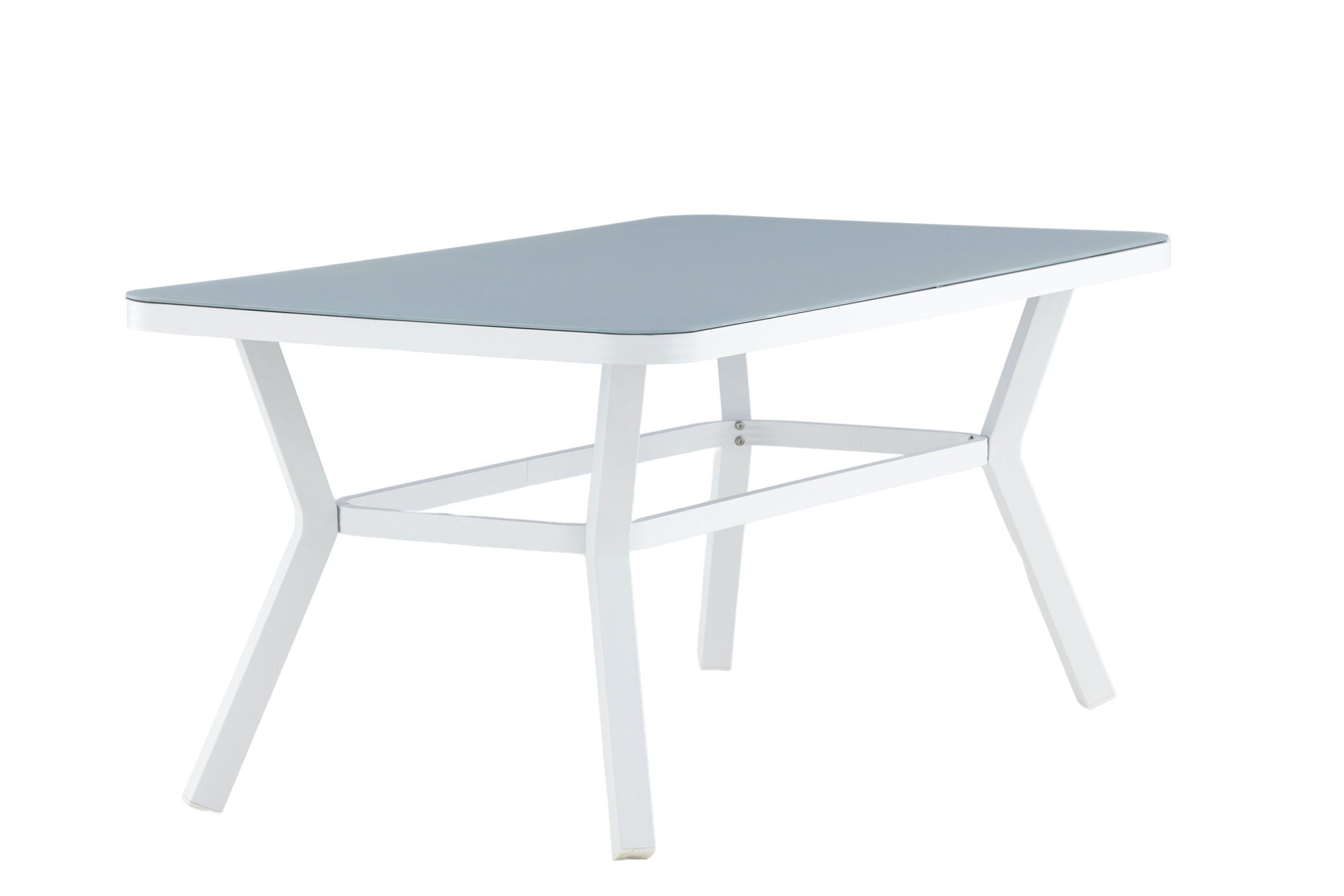 Venture Home Virya spisebord - White Alu / Grey Glass - small bord