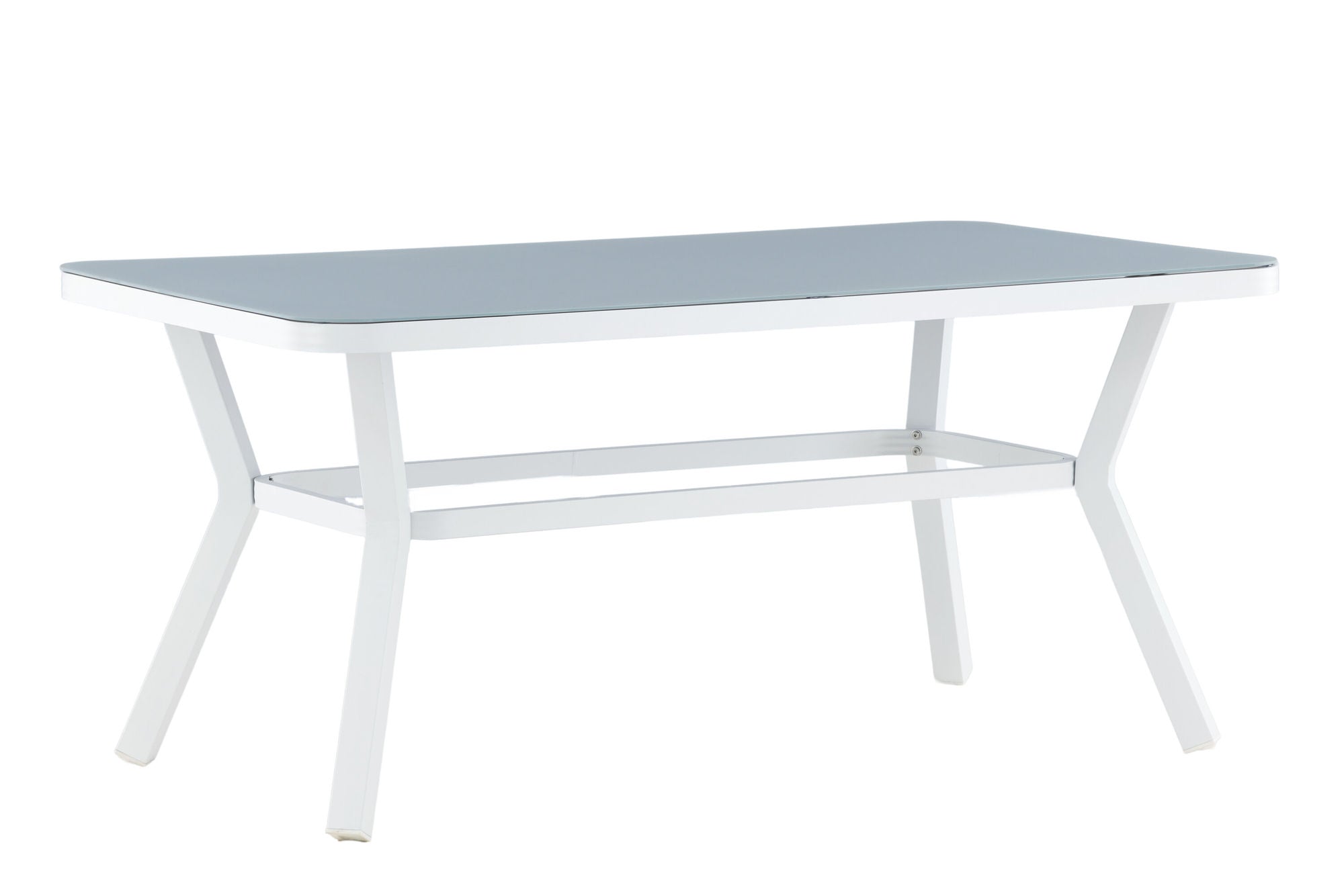 Venture Home Virya spisebord - White Alu / Grey Glass - small bord