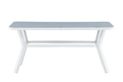 Venture Home Virya spisebord - White Alu / Grey Glass - small bord
