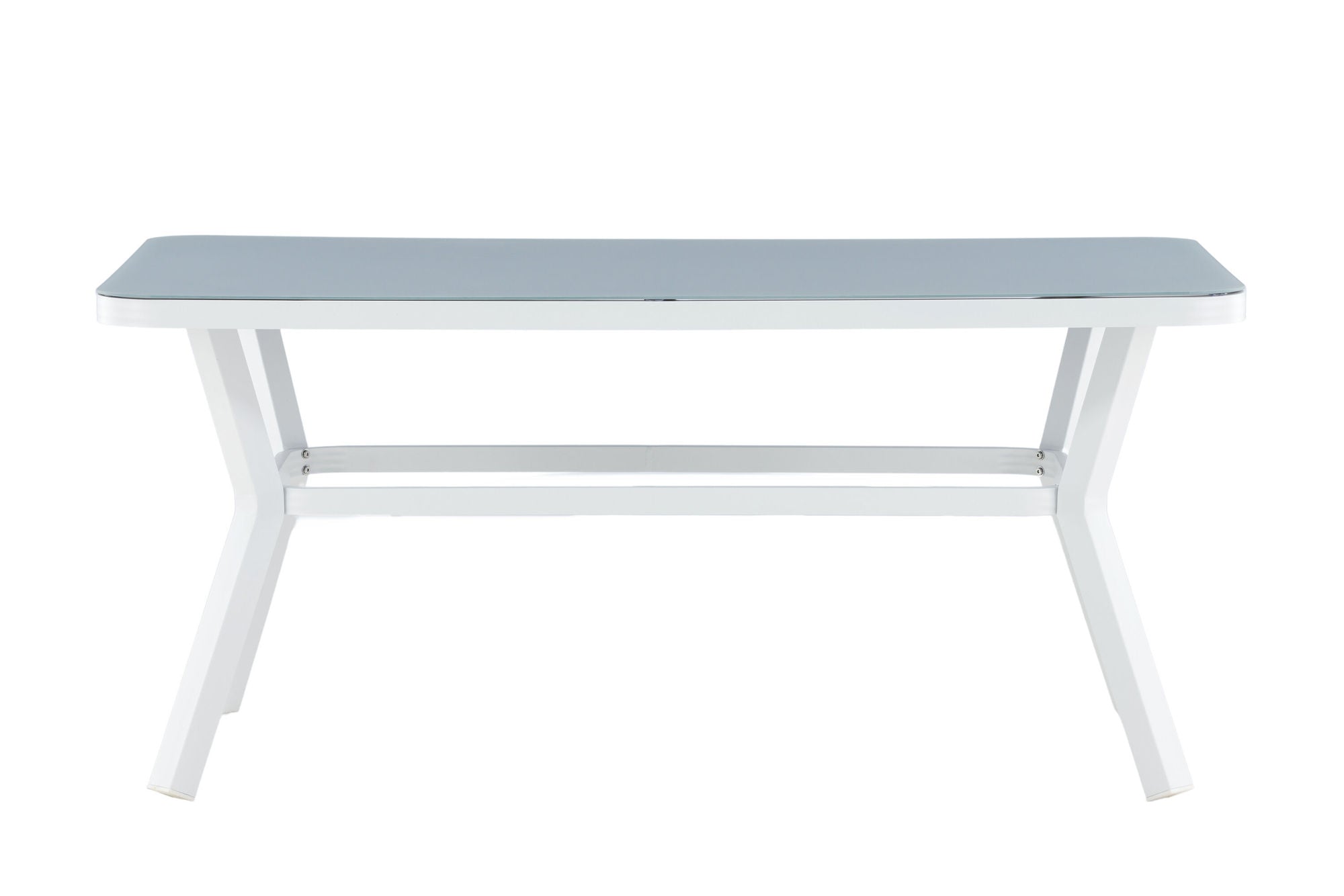 Venture Home Virya spisebord - White Alu / Grey Glass - small bord