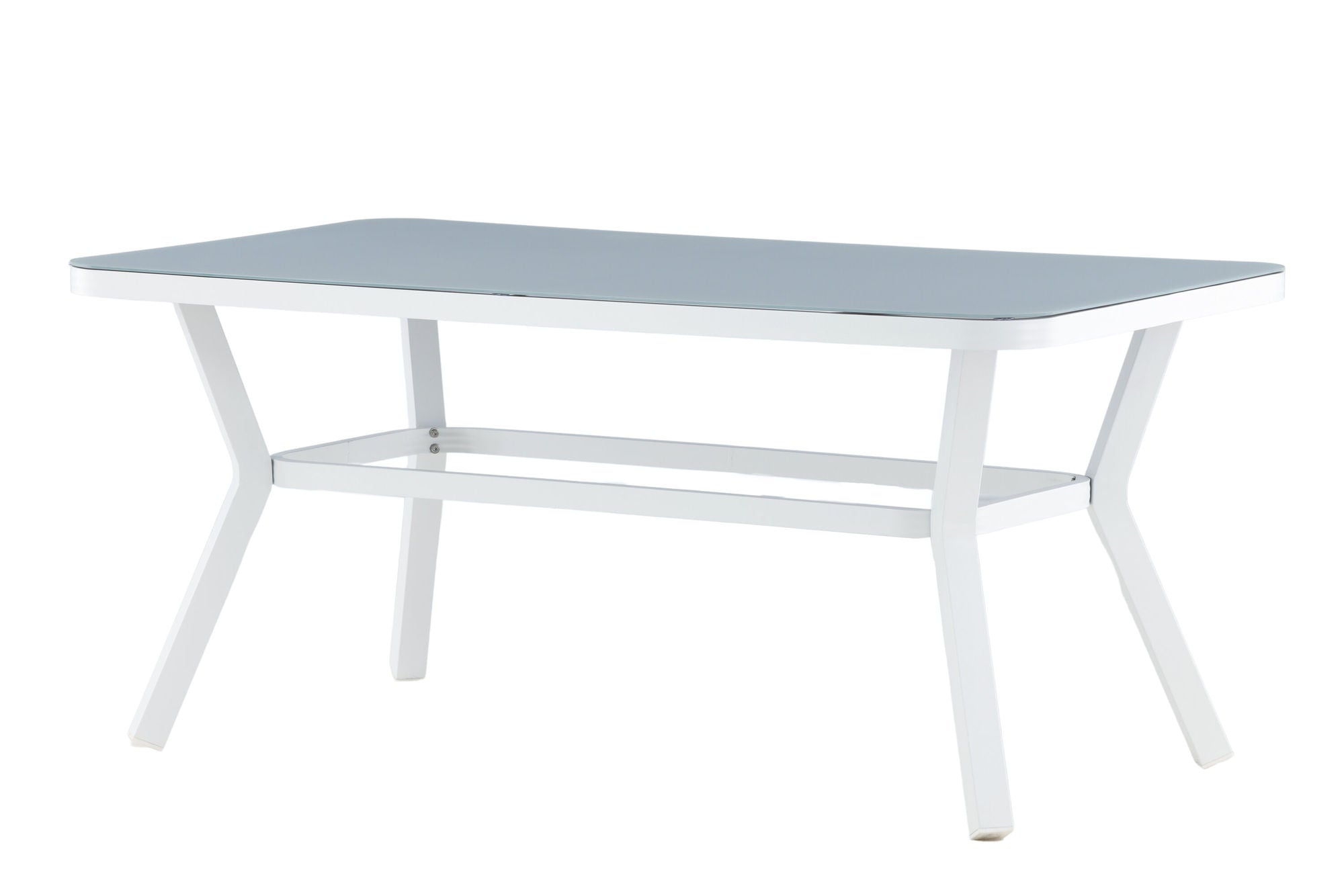 Venture Home Virya spisebord - White Alu / Grey Glass - small bord