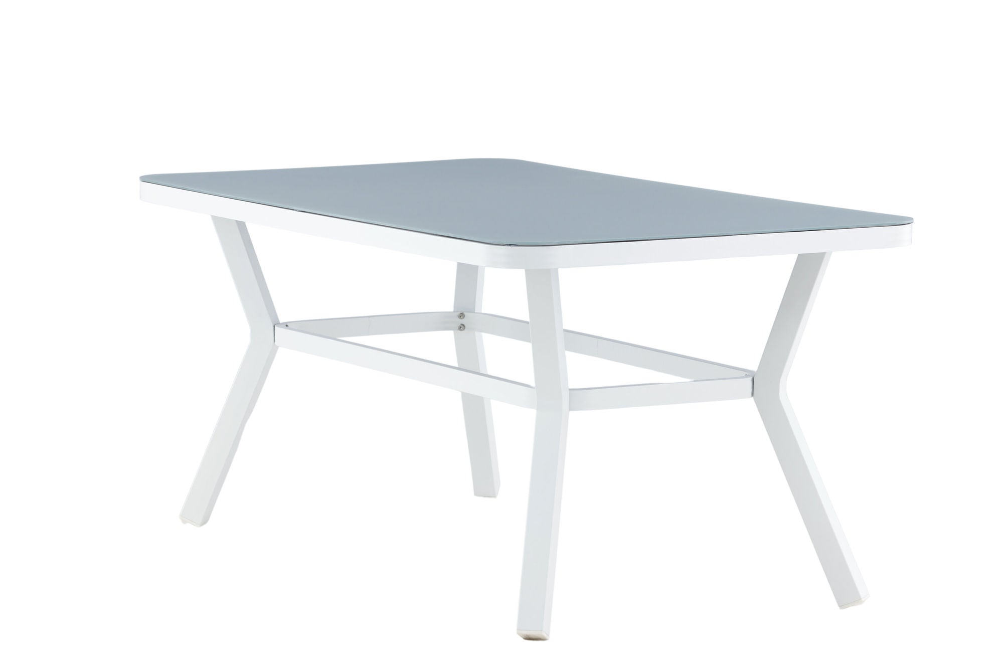 Venture Home Virya spisebord - White Alu / Grey Glass - small bord