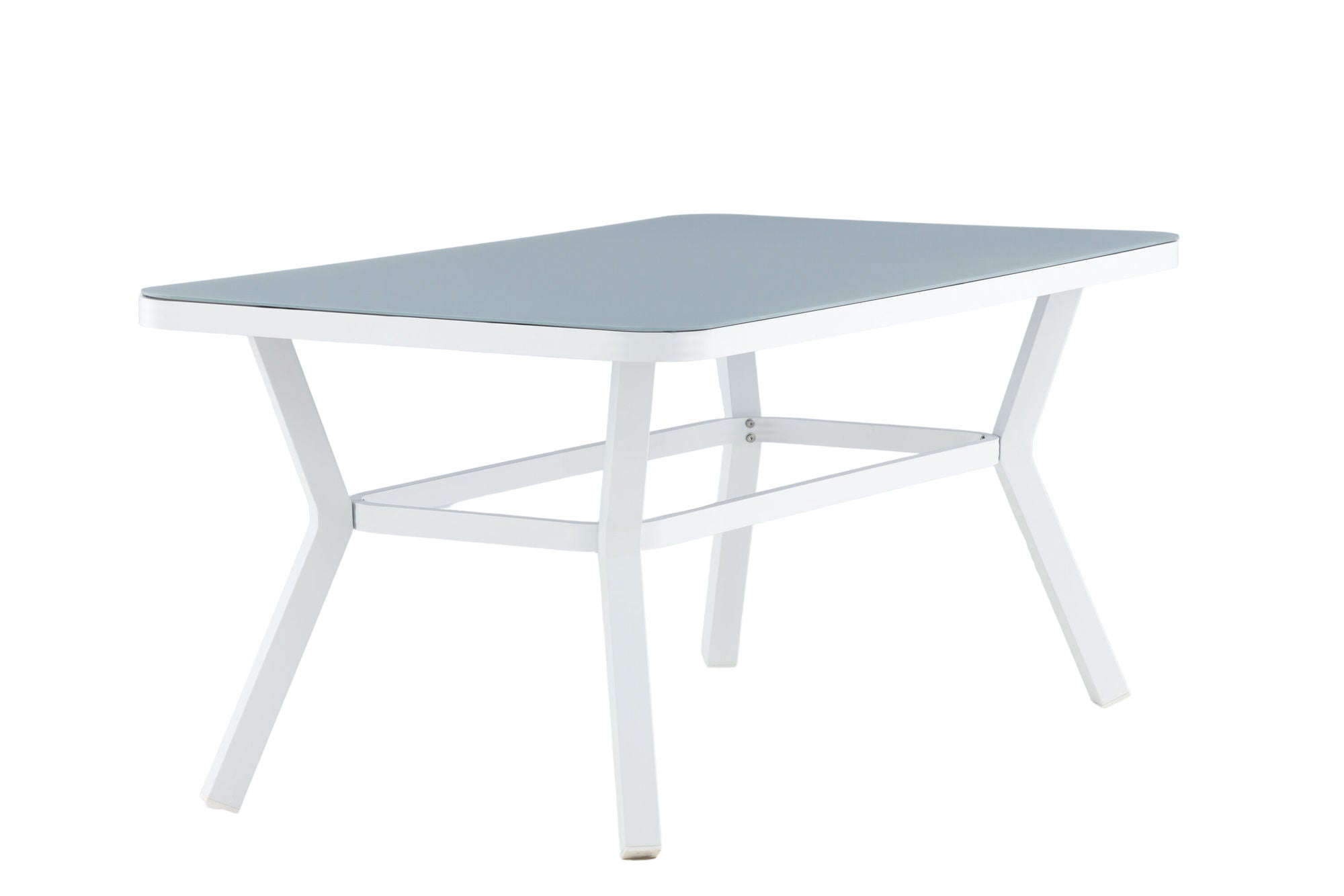 Venture Home Virya spisebord - White Alu / Grey Glass - small bord