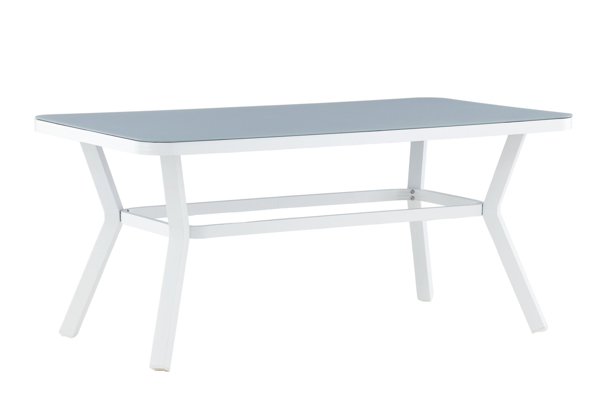 Venture Home Virya spisebord - White Alu / Grey Glass - small bord
