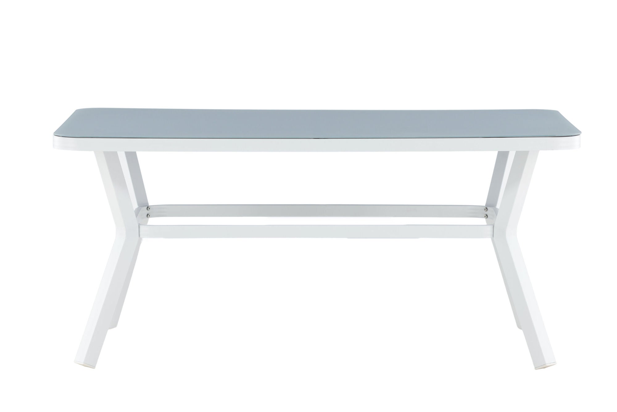 Venture Home Virya spisebord - White Alu / Grey Glass - small bord