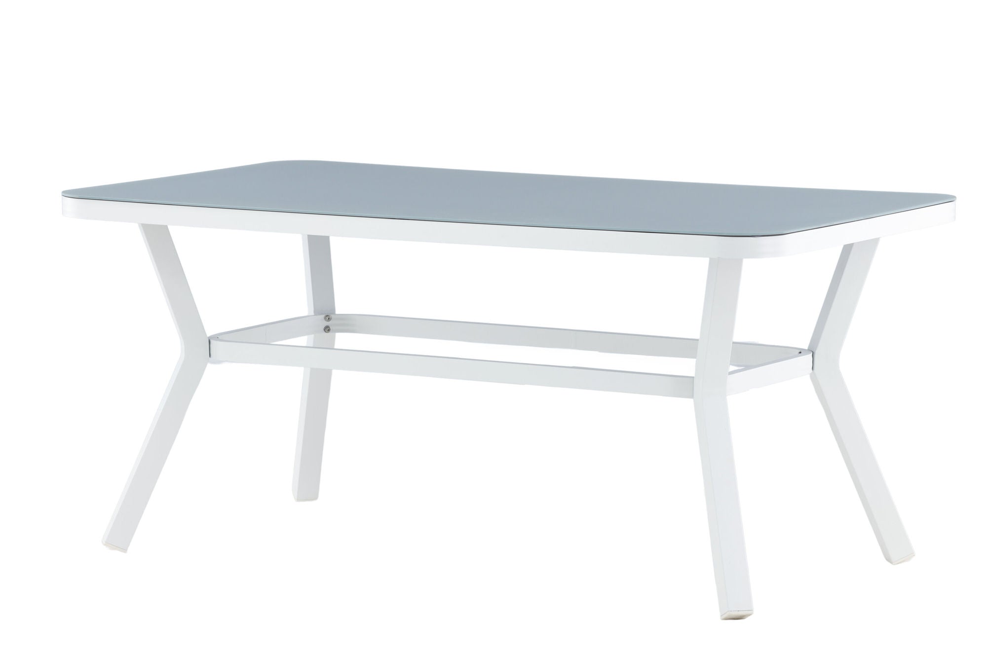 Venture Home Virya spisebord - White Alu / Grey Glass - small bord