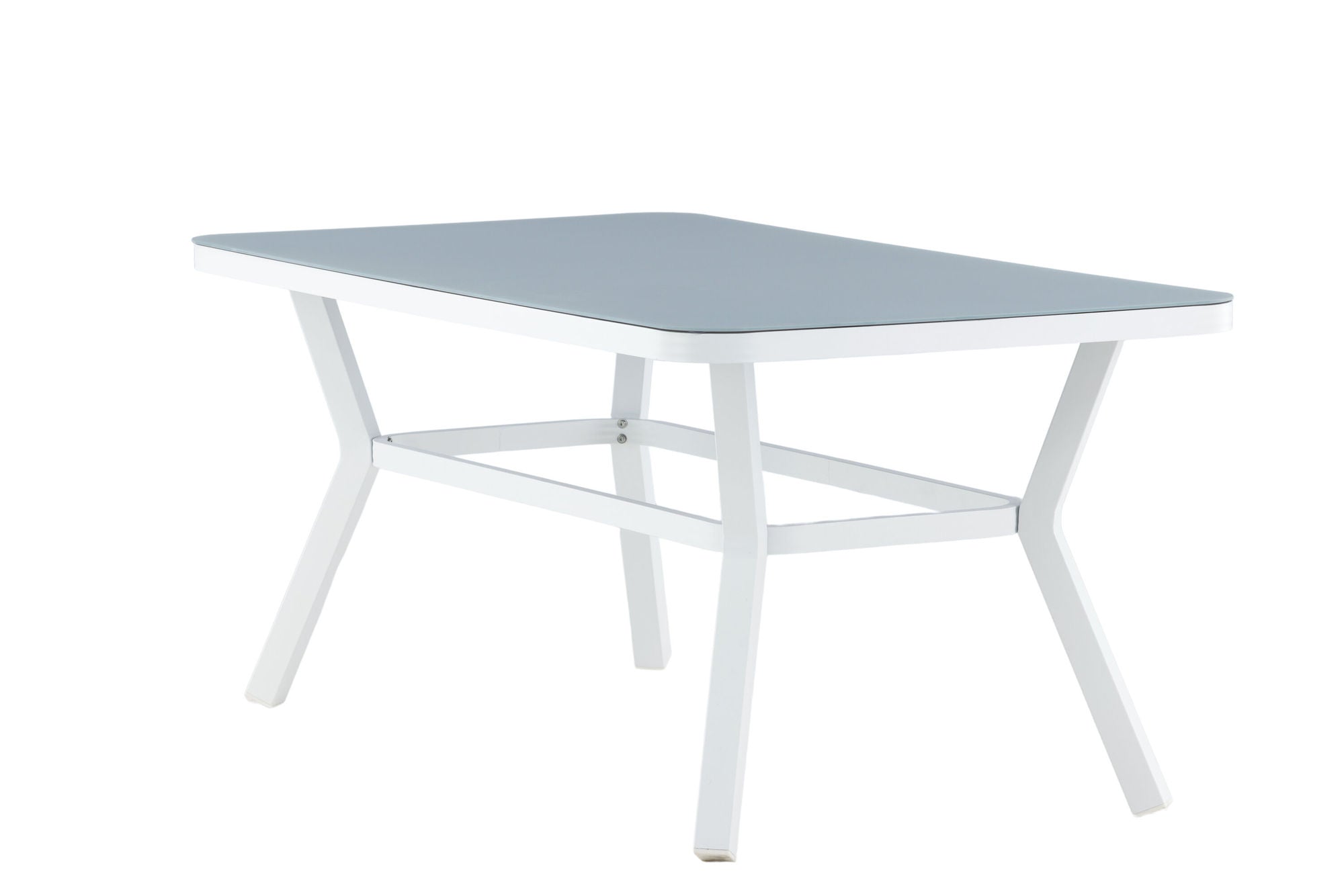 Venture Home Virya spisebord - White Alu / Grey Glass - small bord
