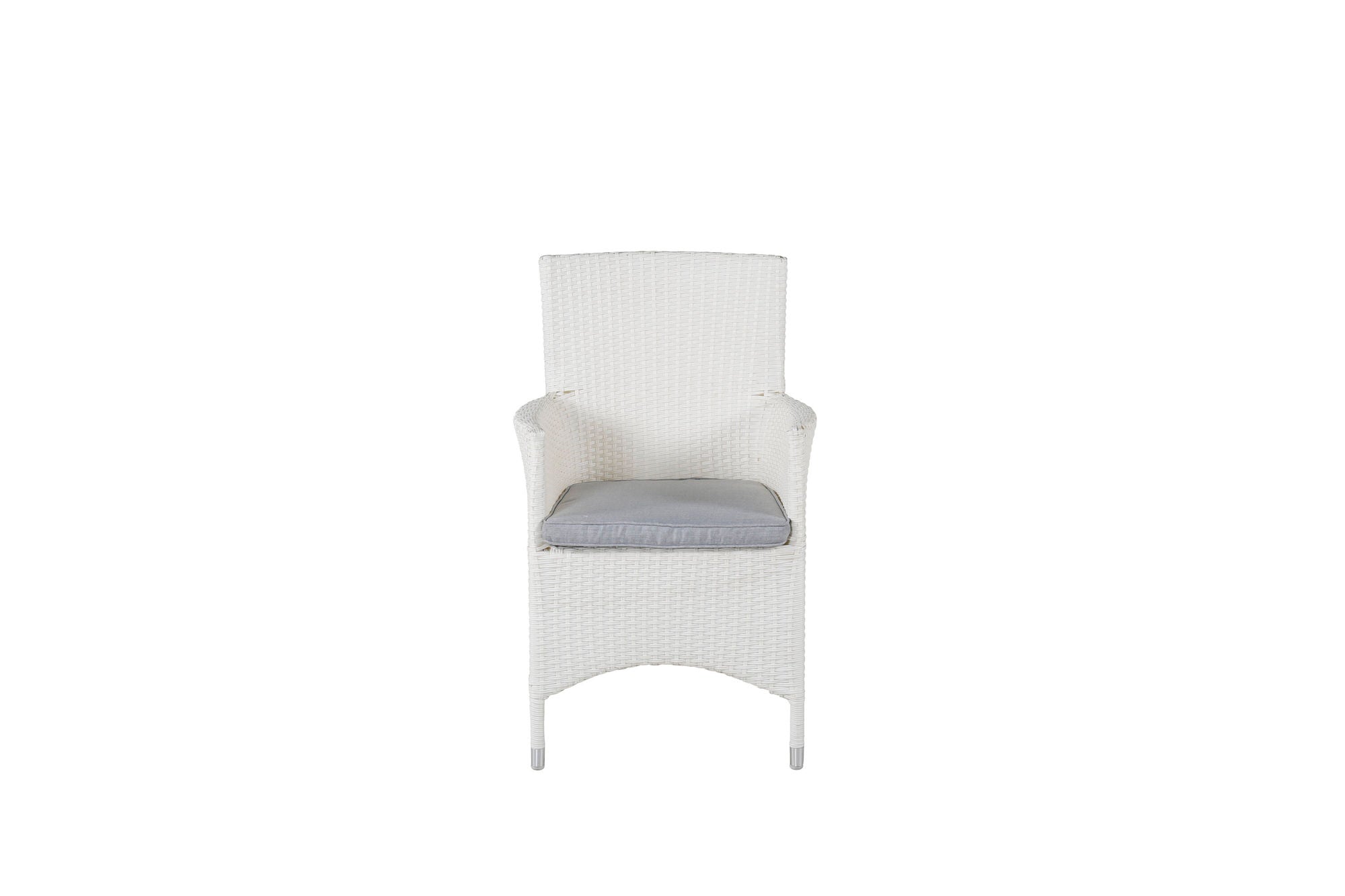 Venture Home Malin Karmstol Med Dyna 2-pack - Vit / Grå Dyna