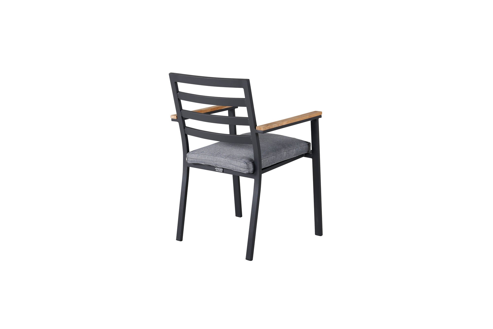 Venture Home Brasilia Karmstol 2-pack (stapelbar) - Svart Alu / Teak