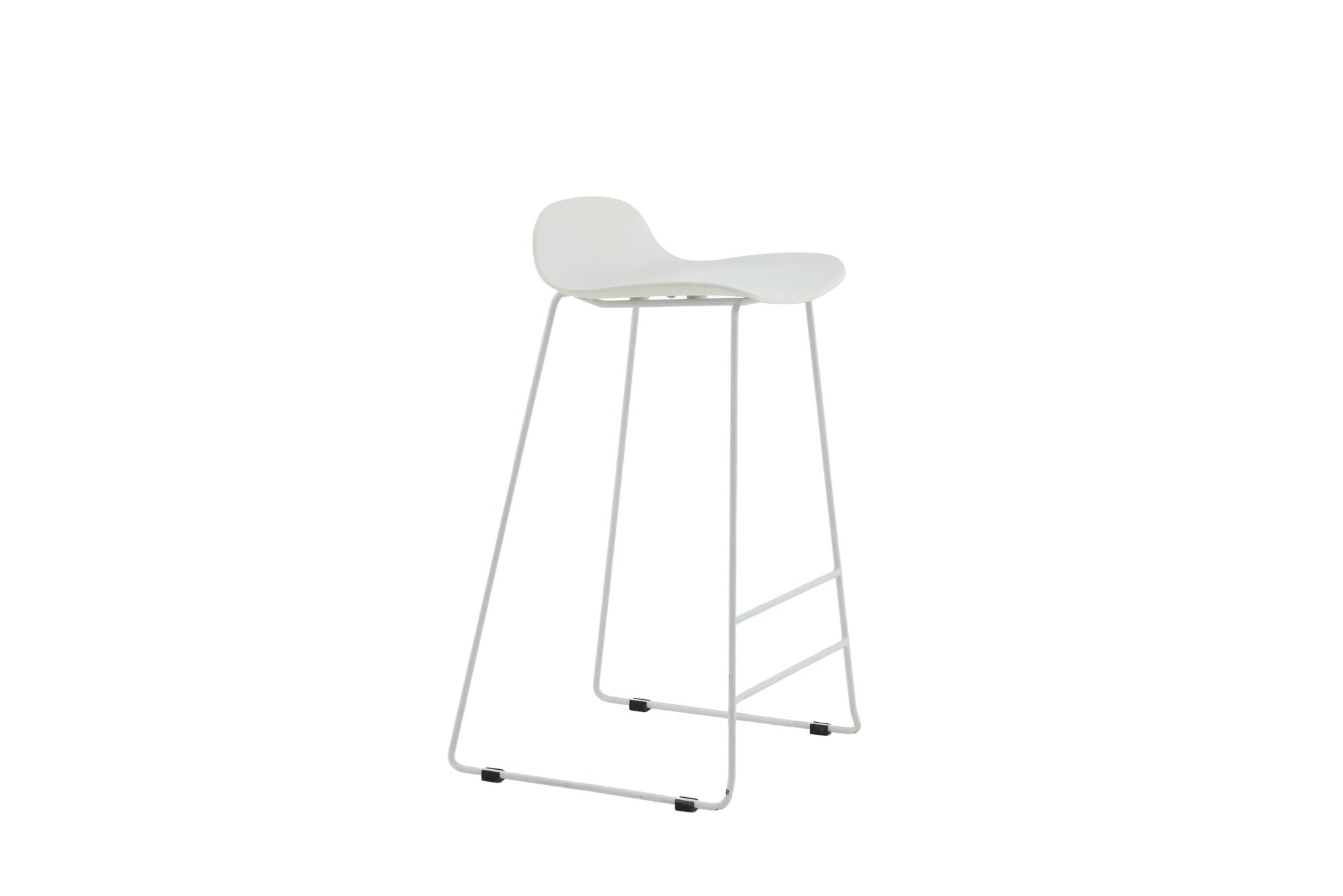 Venture Home Wave Bar stol 2-pack - White Legs - White Plastic