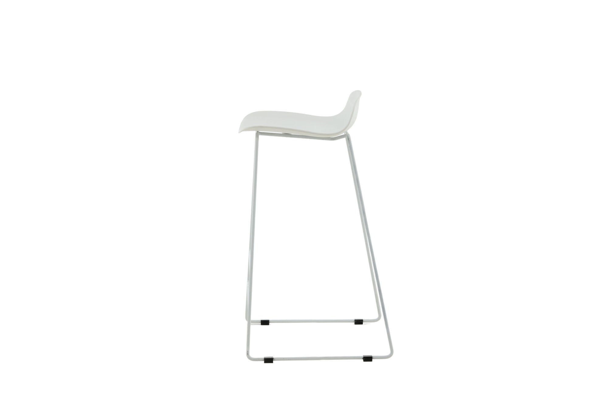 Venture Home Wave Bar stol 2-pack - White Legs - White Plastic